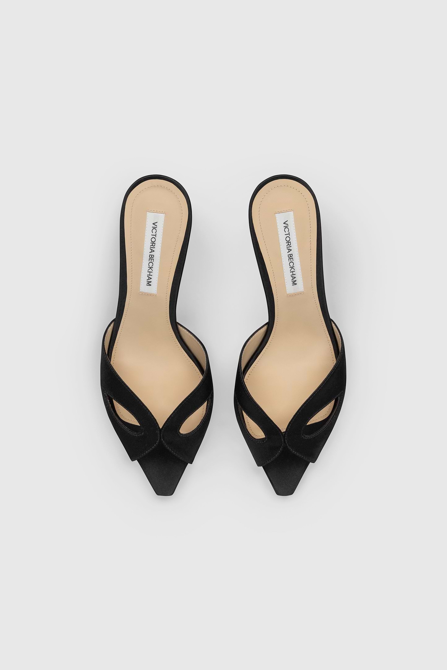 Harlow Mask Mule 55 Black Satin
