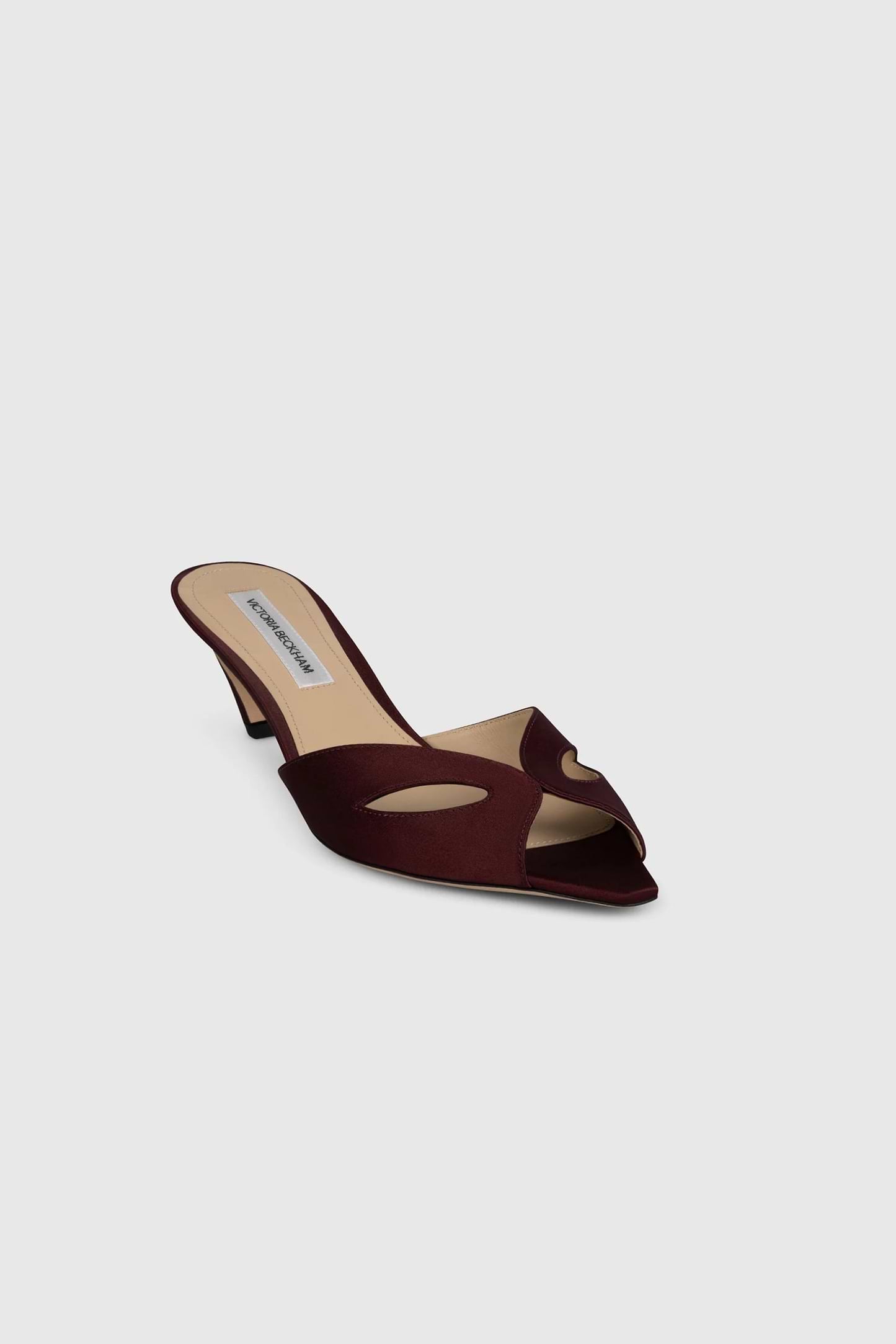 Harlow Mask Mule 55 Burgundy Satin