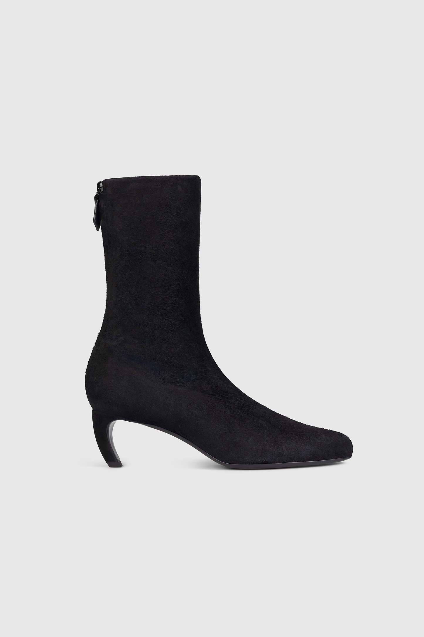 Harlow Mid Boot 55 Black Stretch Suede