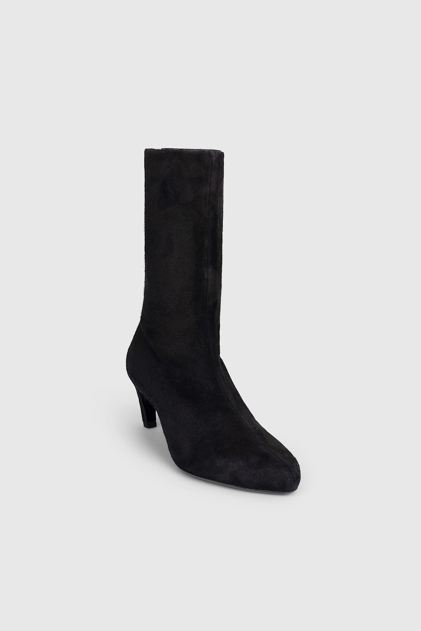 Harlow Mid Boot 55 Black Stretch Suede