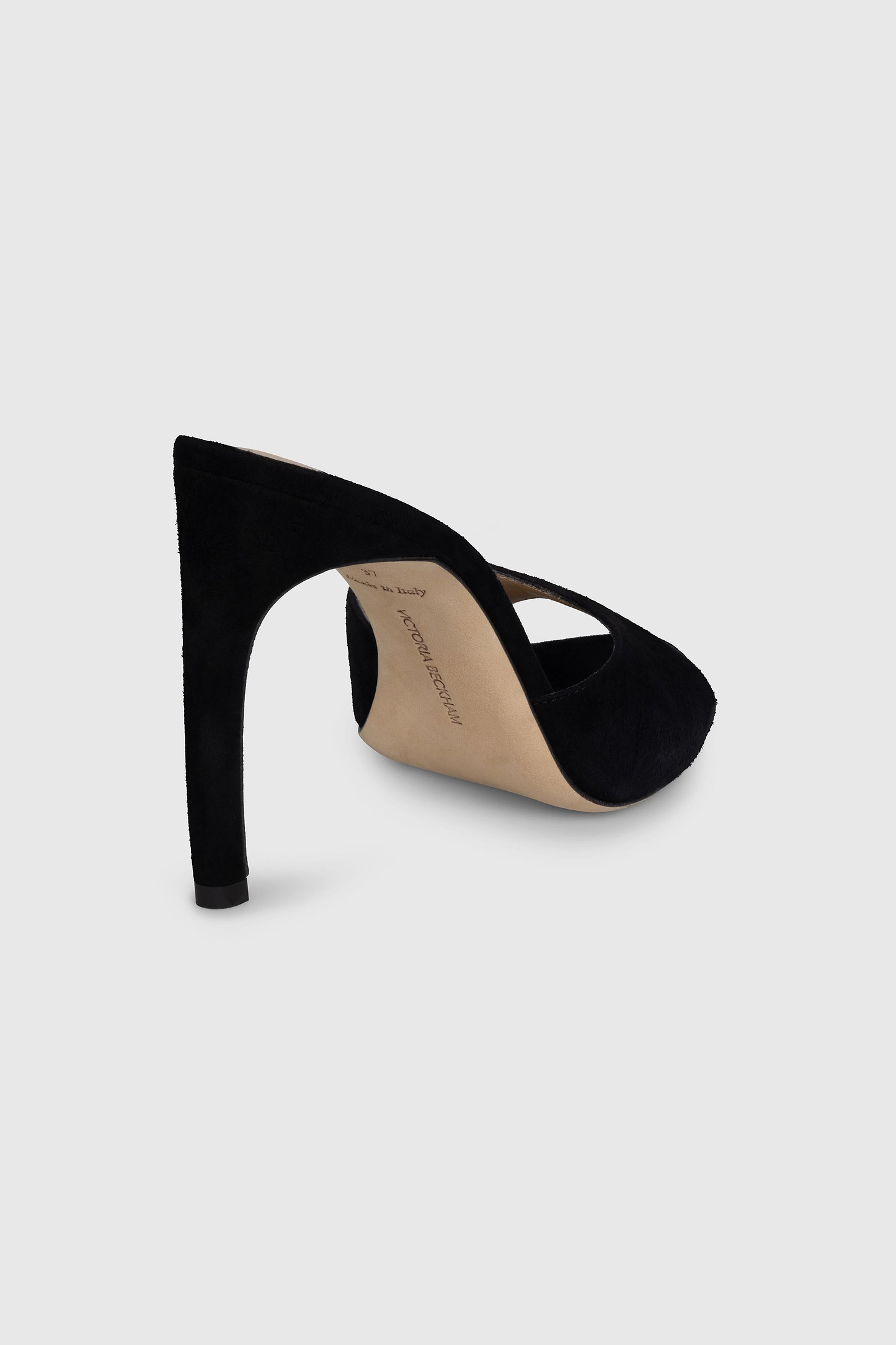 Harlow Open Toe Mule 100 Black Suede