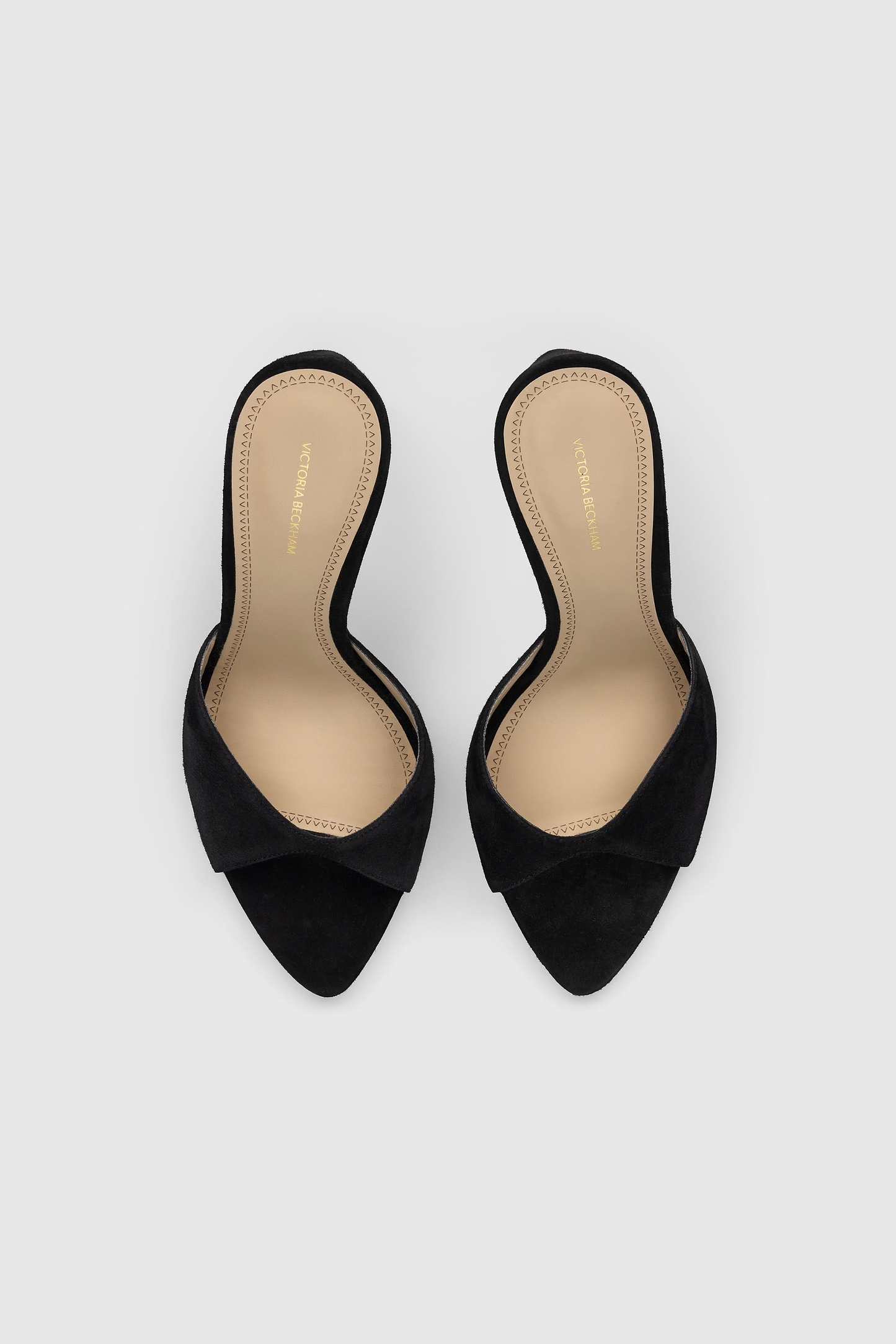 Harlow Open Toe Mule 100 Black Suede