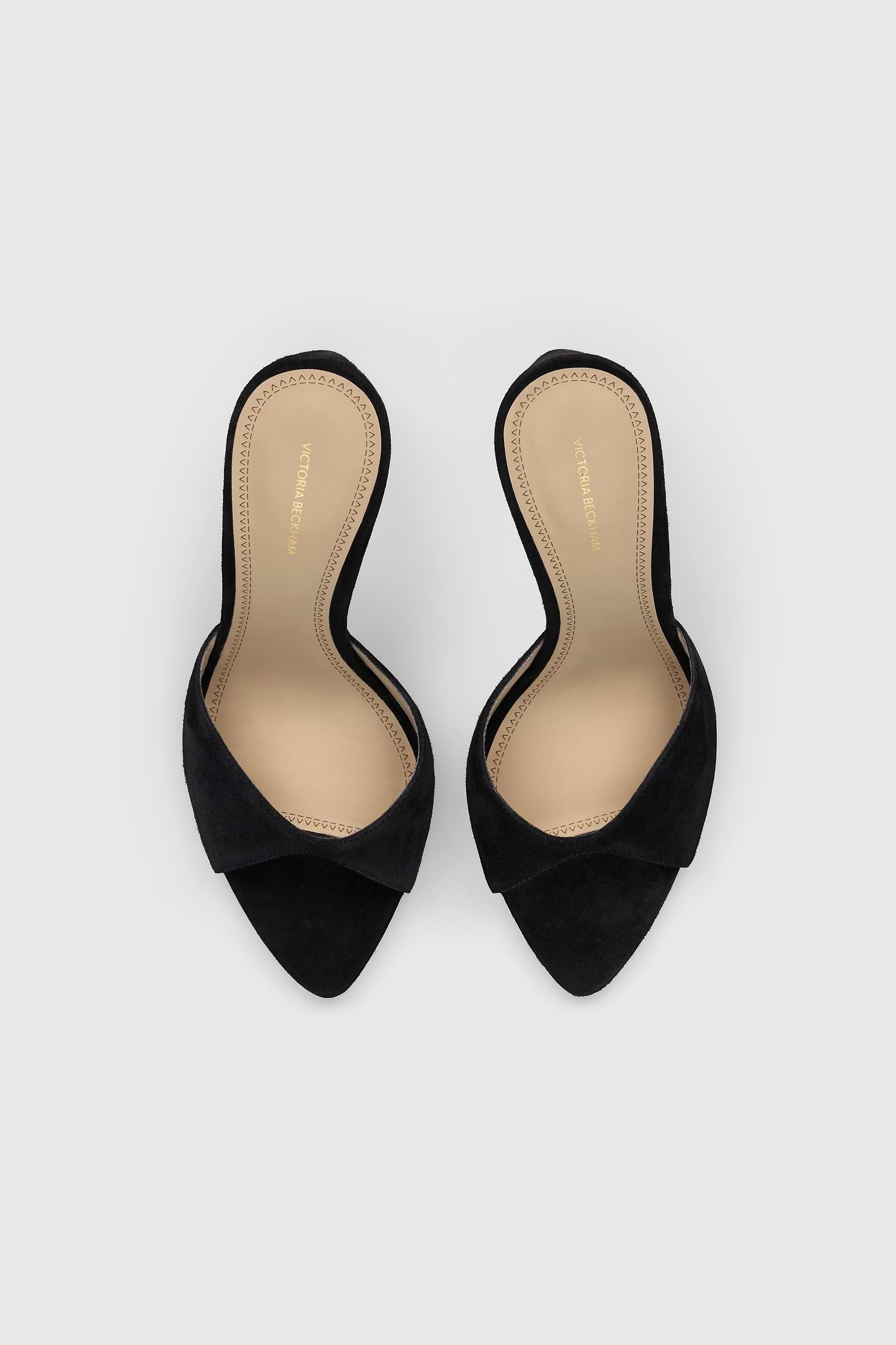 Harlow Open Toe Mule 100 Black Suede