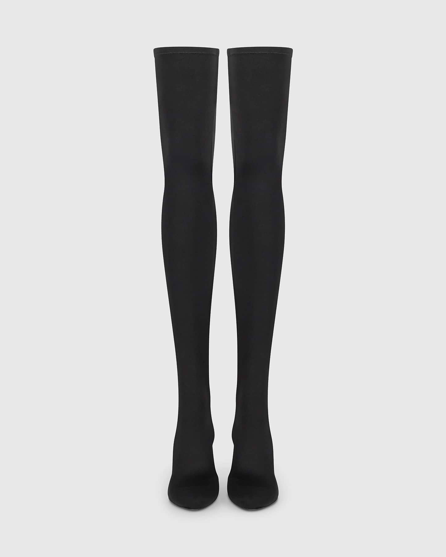 Harlow Thigh-High Boot 55 Black Jersey