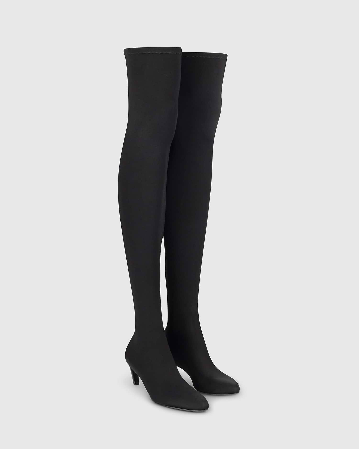 Harlow Thigh-High Boot 55 Black Jersey