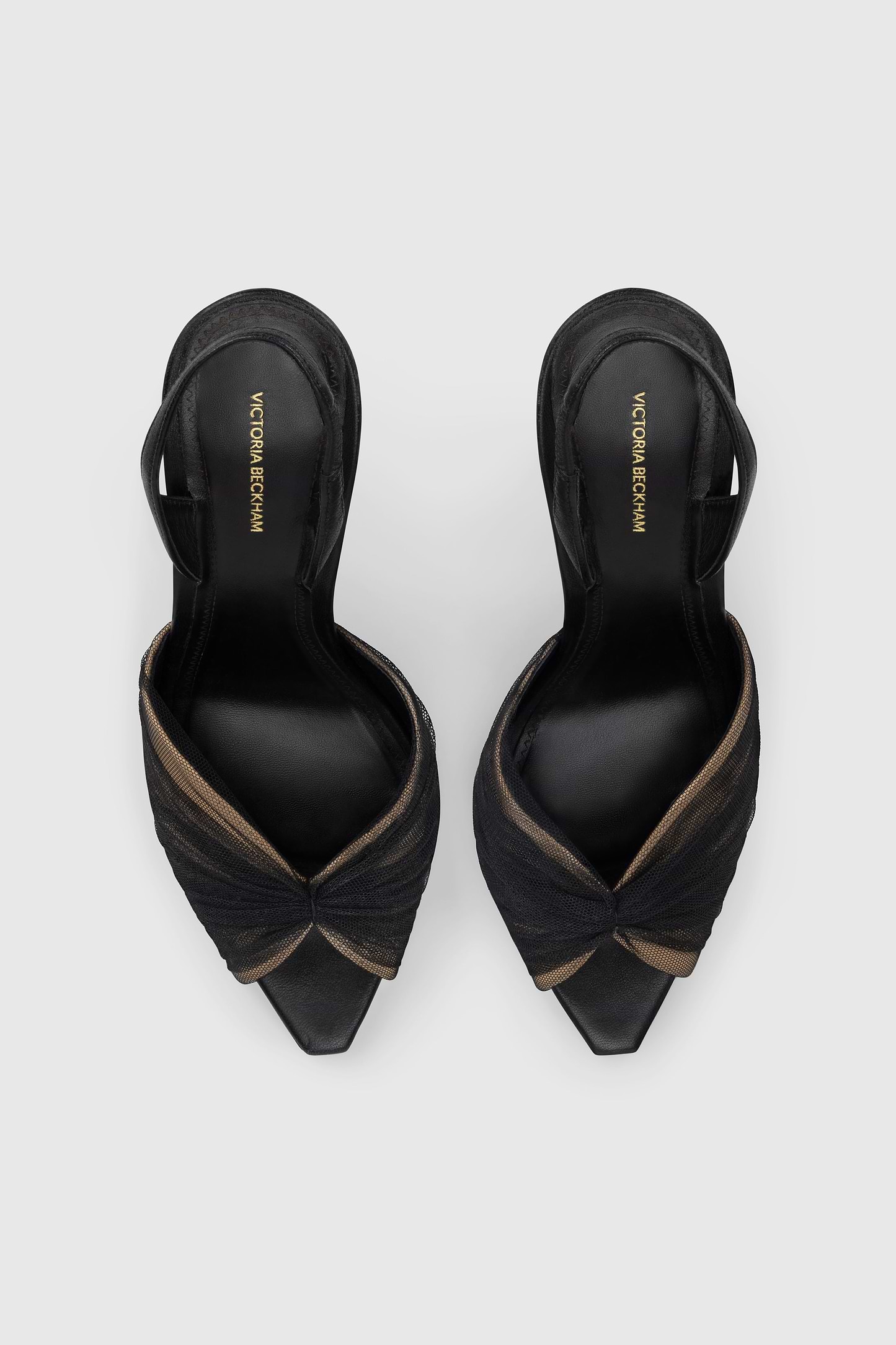Harlow Halter Back 100 Black & Nude Tulle & Nappa Leather