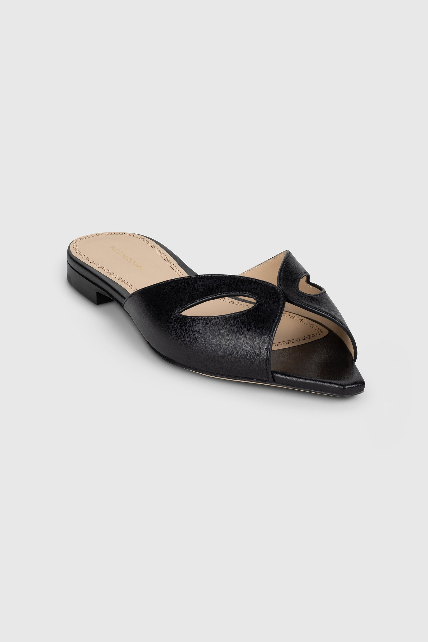 Harlow Mask Flat Sandal Black Nappa Leather