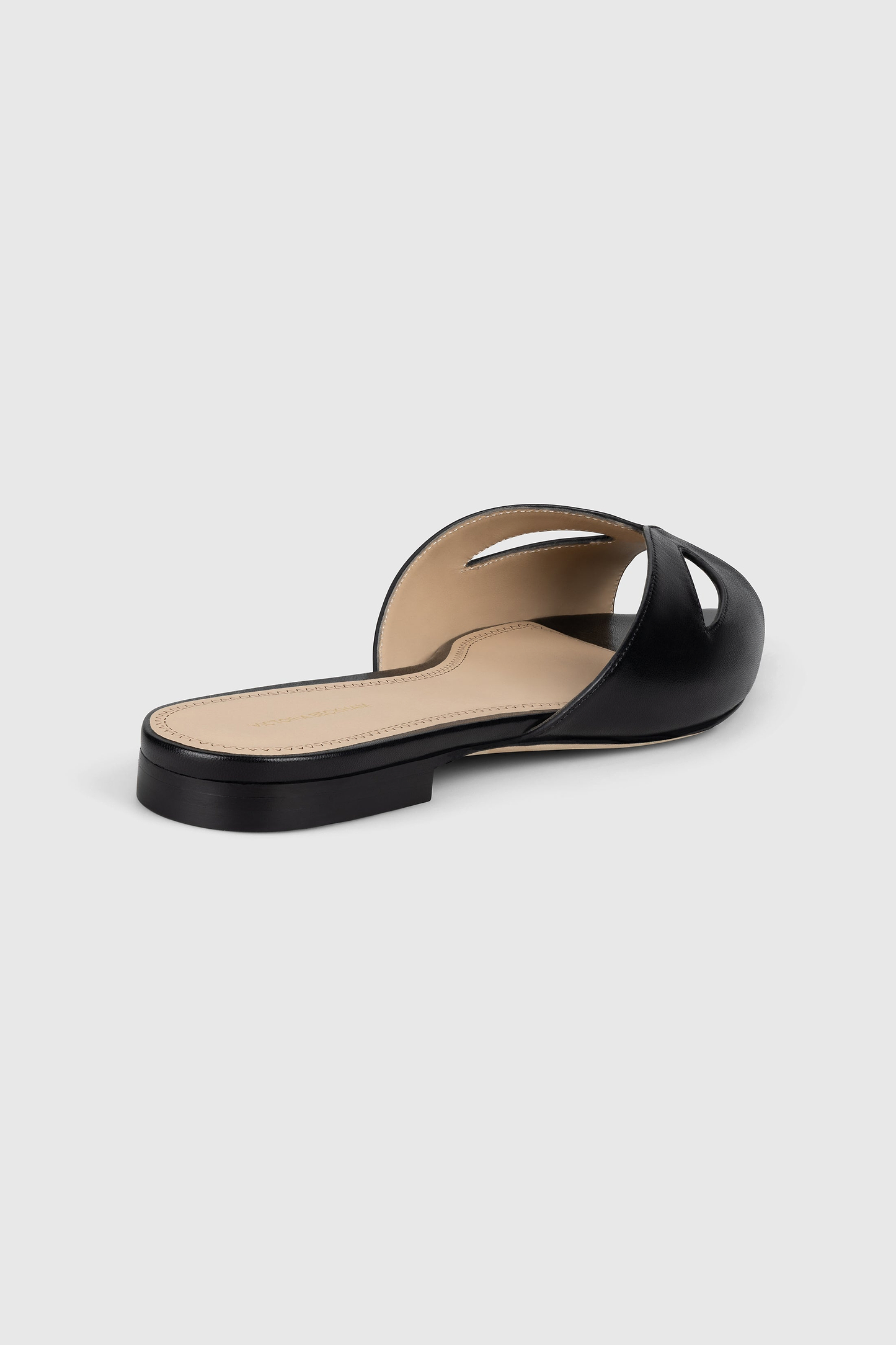Harlow Mask Flat Sandal Black Nappa Leather