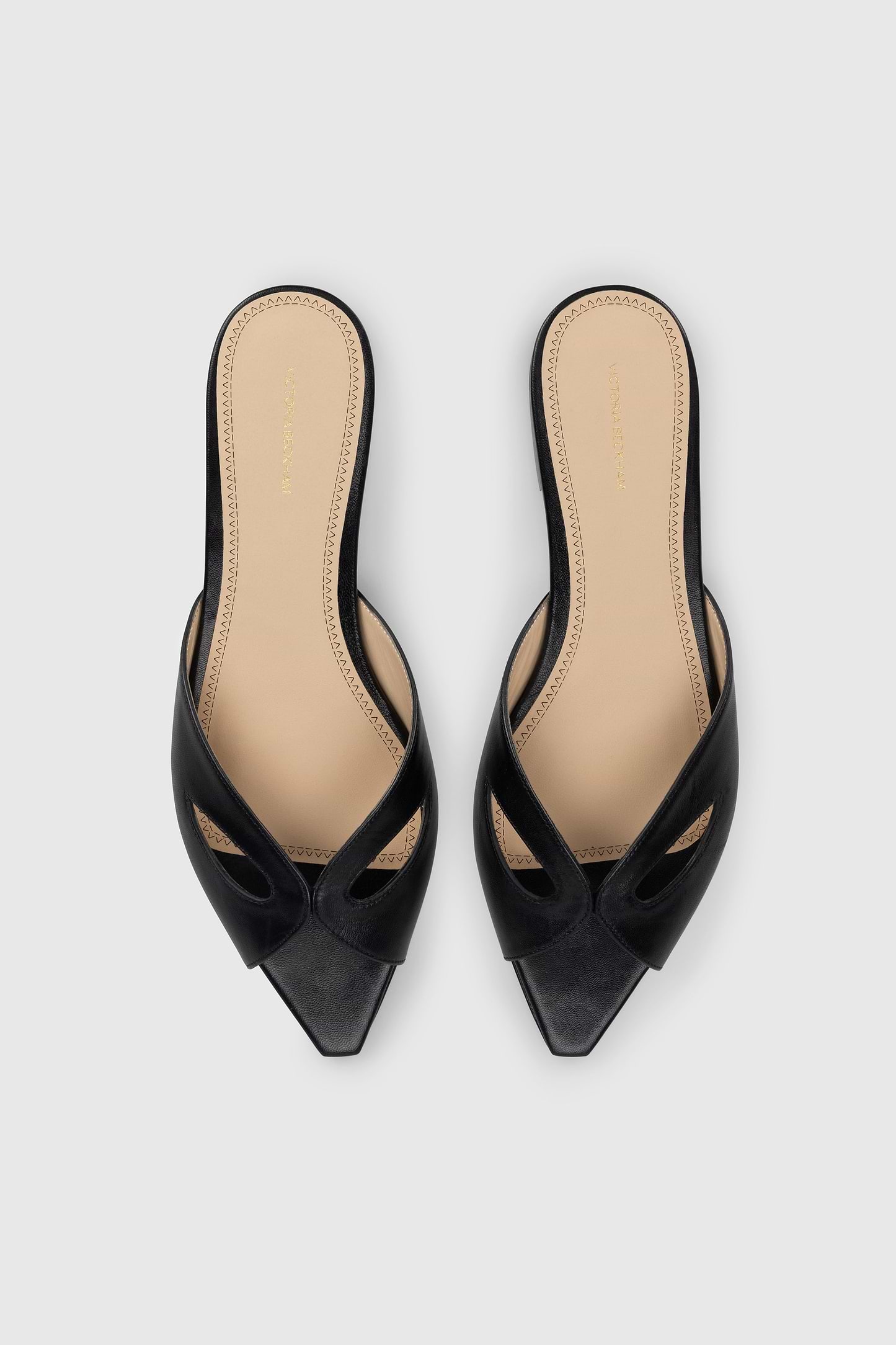Harlow Mask Flat Sandal Black Nappa Leather