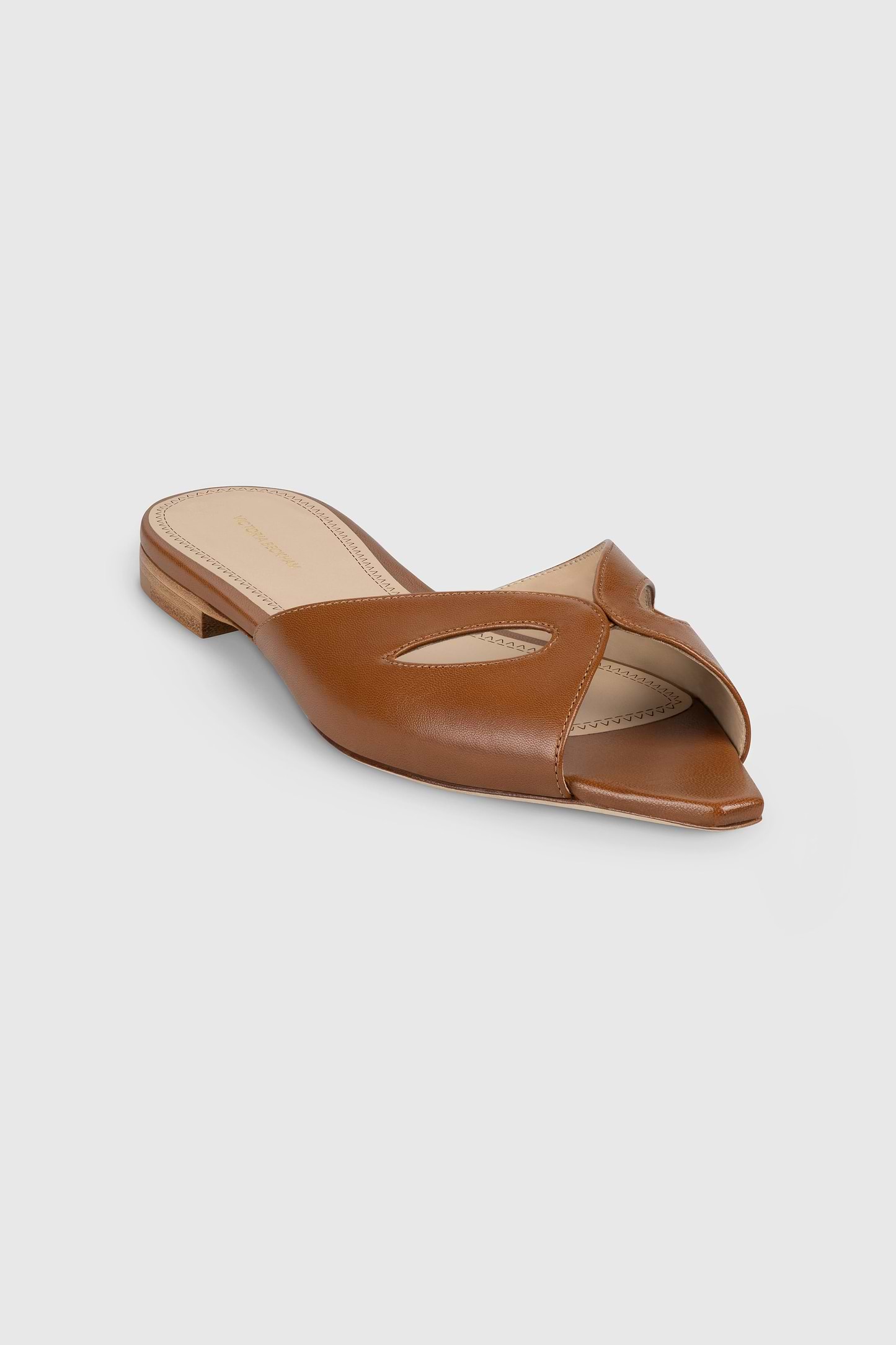 Harlow Mask Flat Sandal Caramel Nappa Leather