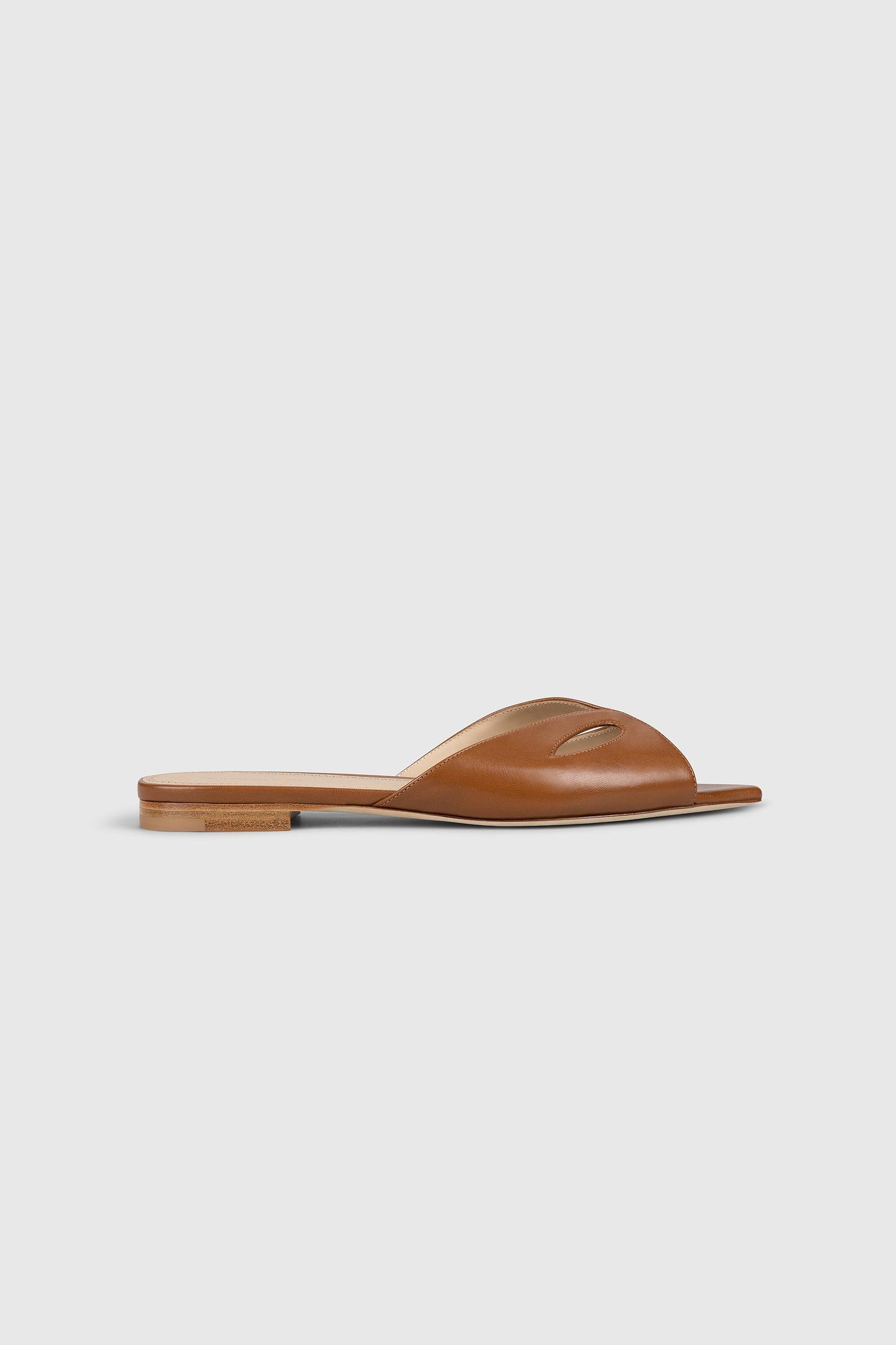 Harlow Mask Flat Sandal Caramel Nappa Leather
