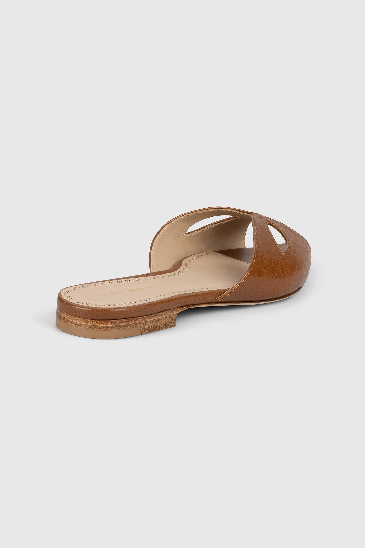 Harlow Mask Flat Sandal Caramel Nappa Leather