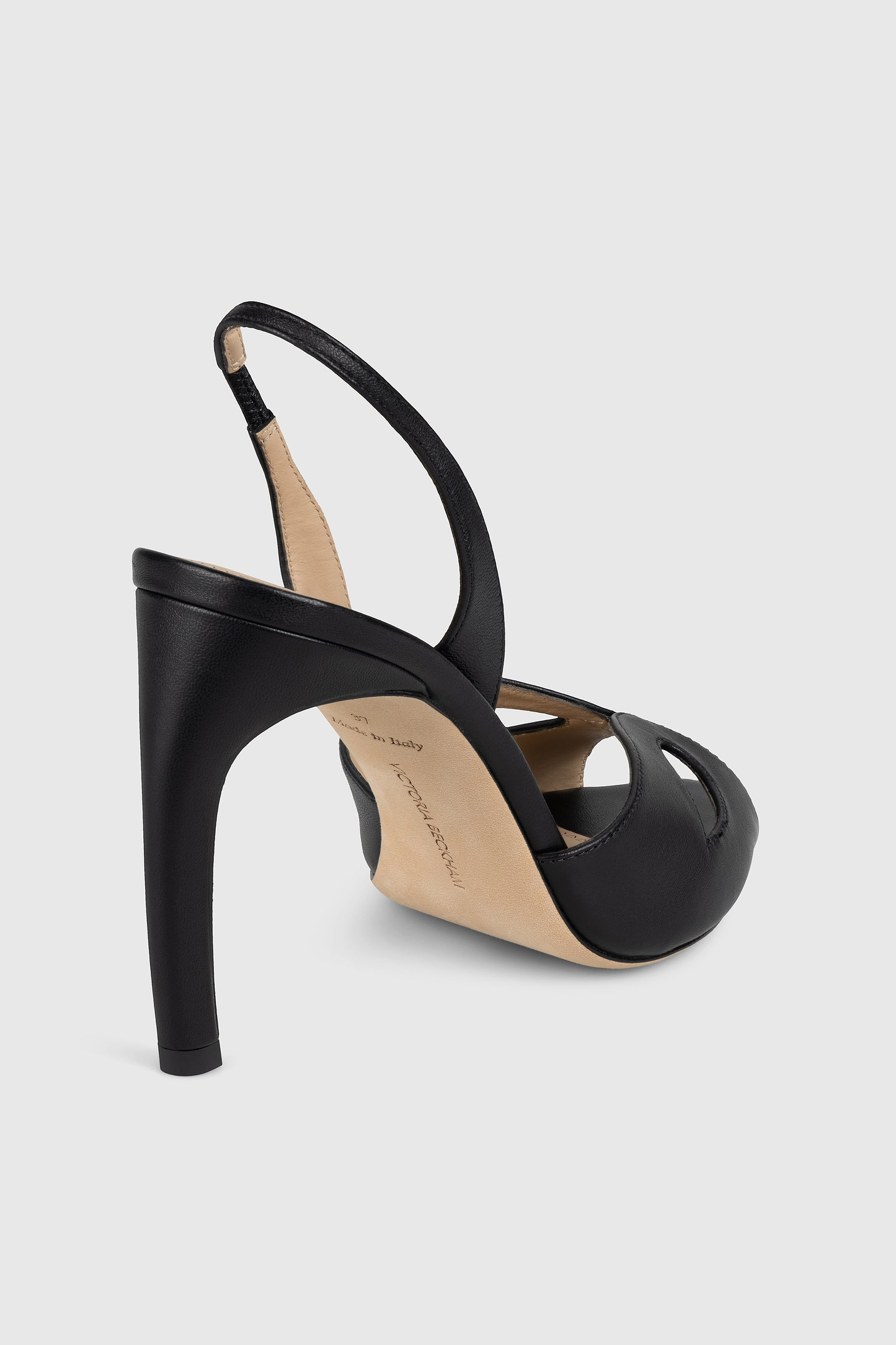 Harlow Mask Halter Back 100 Black Nappa Leather
