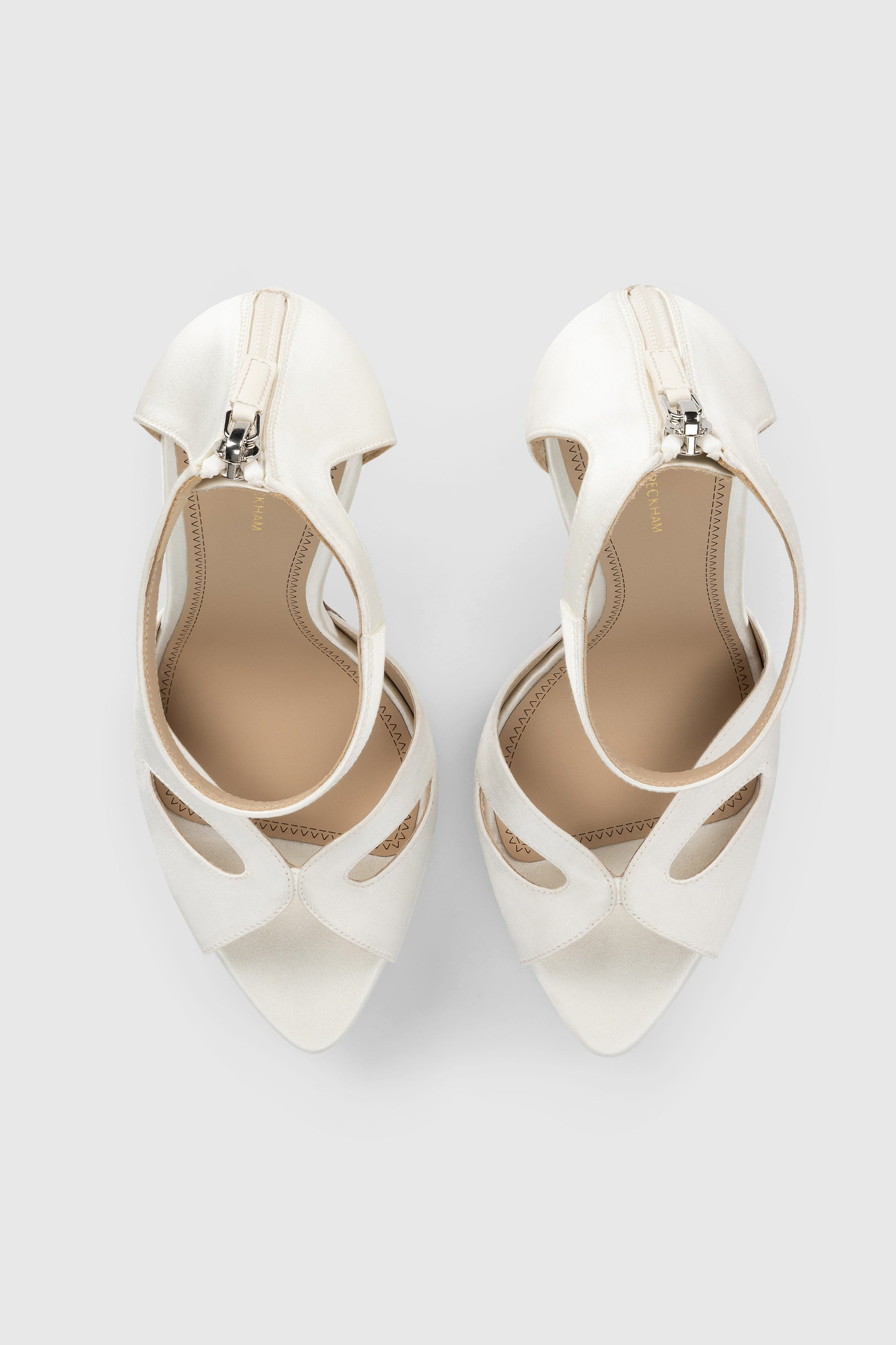 Harlow Mask Platform Sandal 135 Ivory Satin