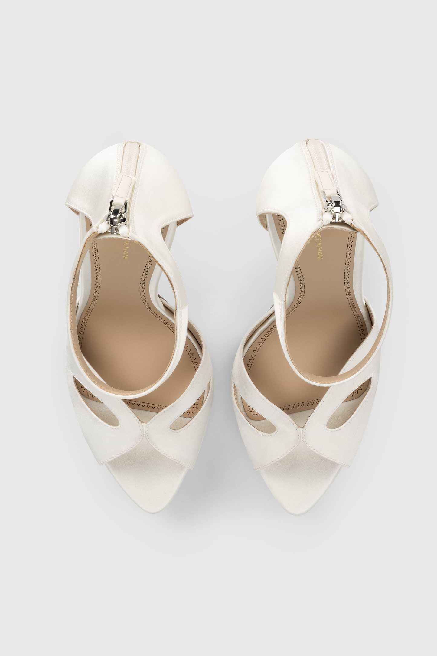 Harlow Mask Platform Sandal 135 Ivory Satin