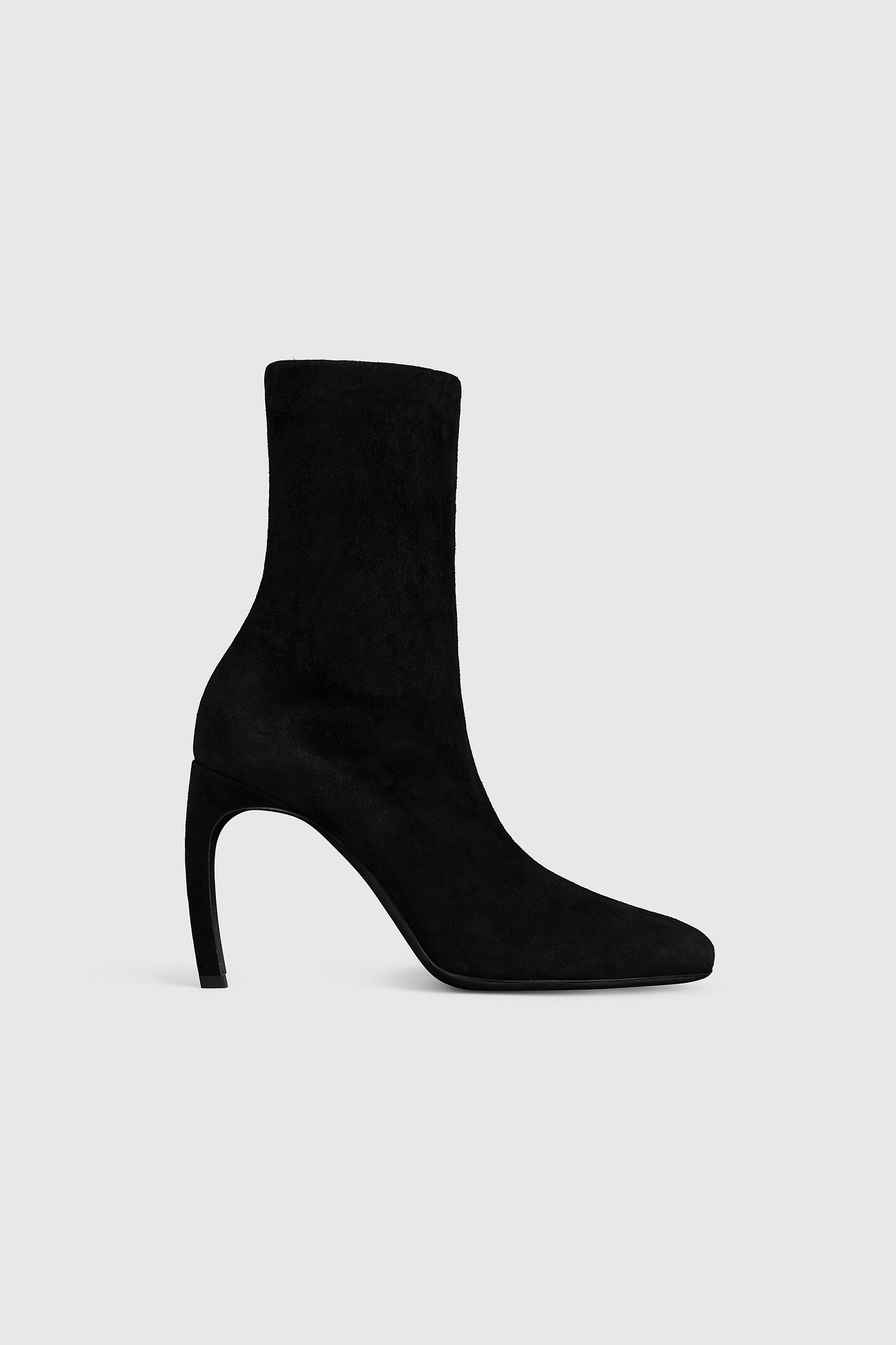 Harlow Mid Boot 100 Black Stretch Suede
