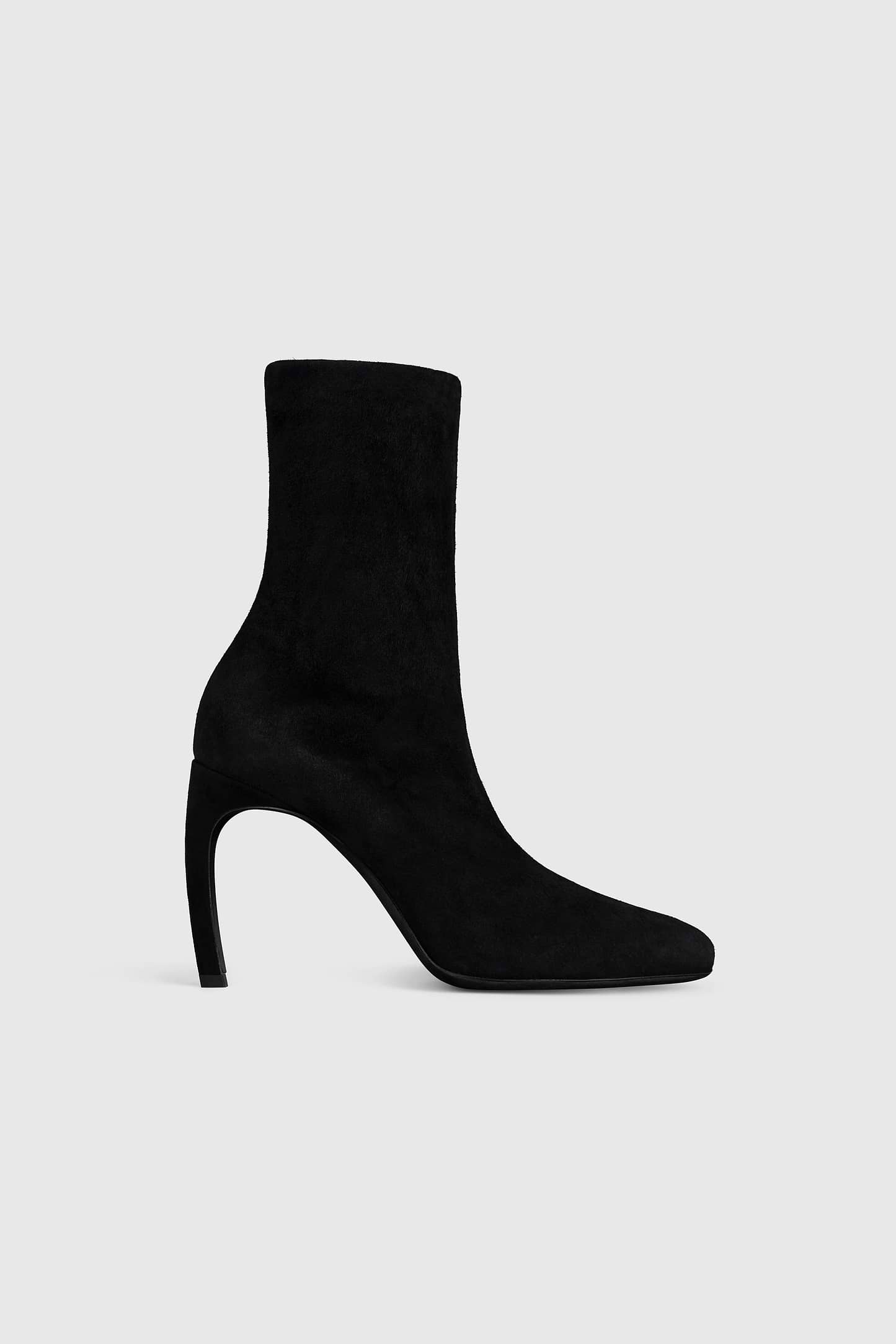 Harlow Mid Boot 100 Black Stretch Suede