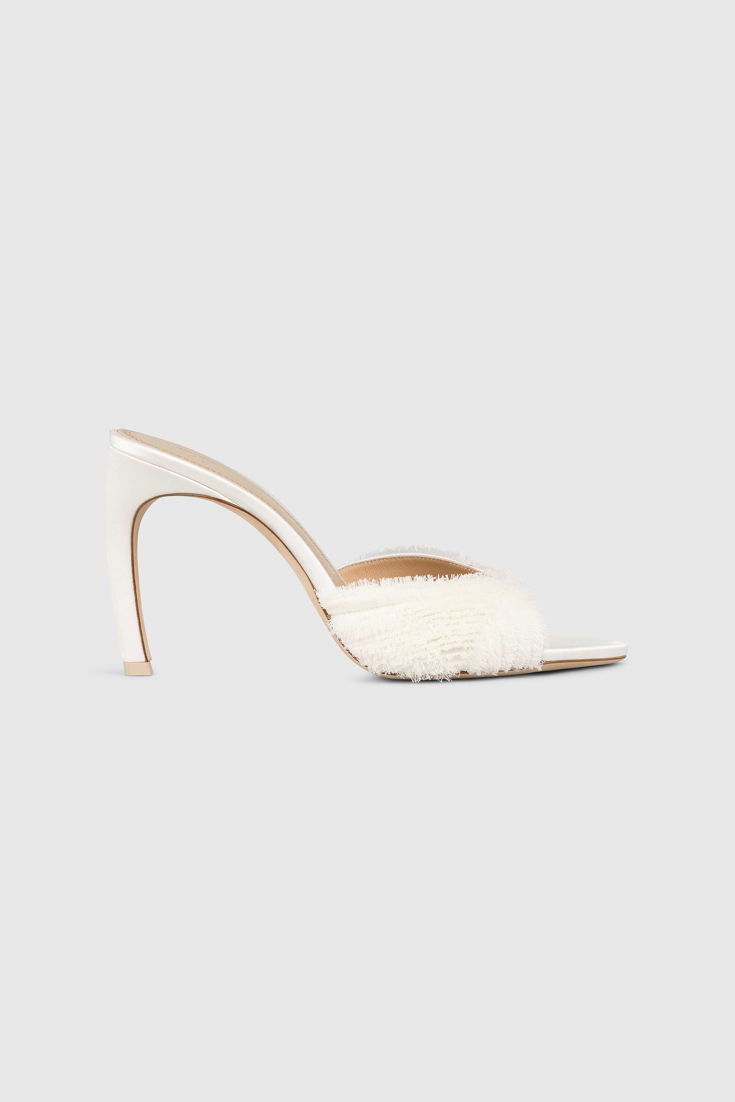 Harlow Open Toe Mule 100 Ivory Embroidery