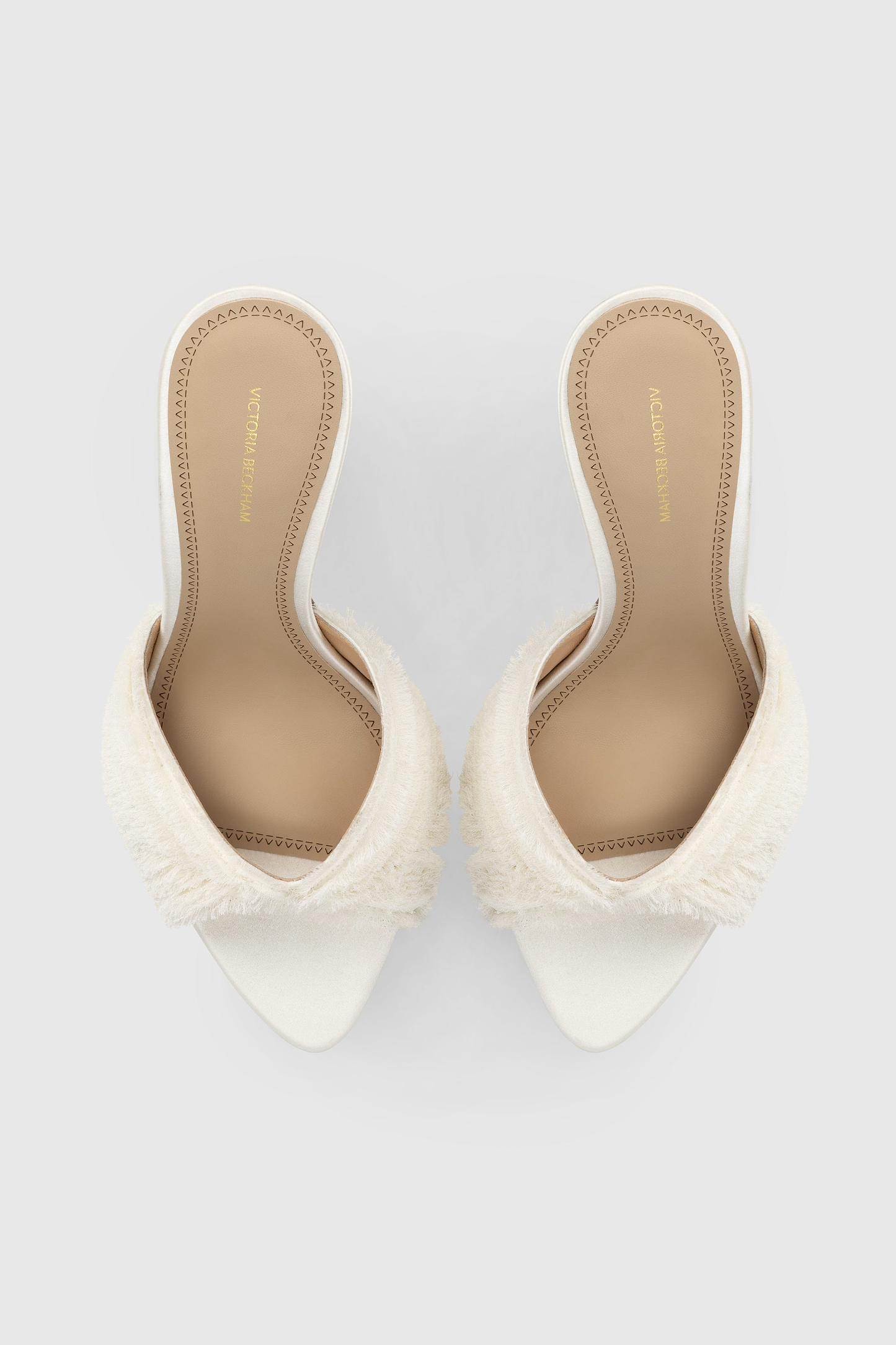 Harlow Open Toe Mule 100 Ivory Embroidery