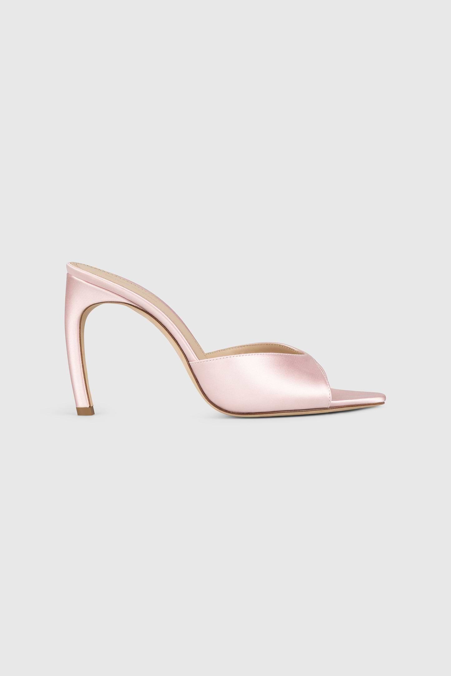 Harlow Open Toe Mule 100 Pink Satin