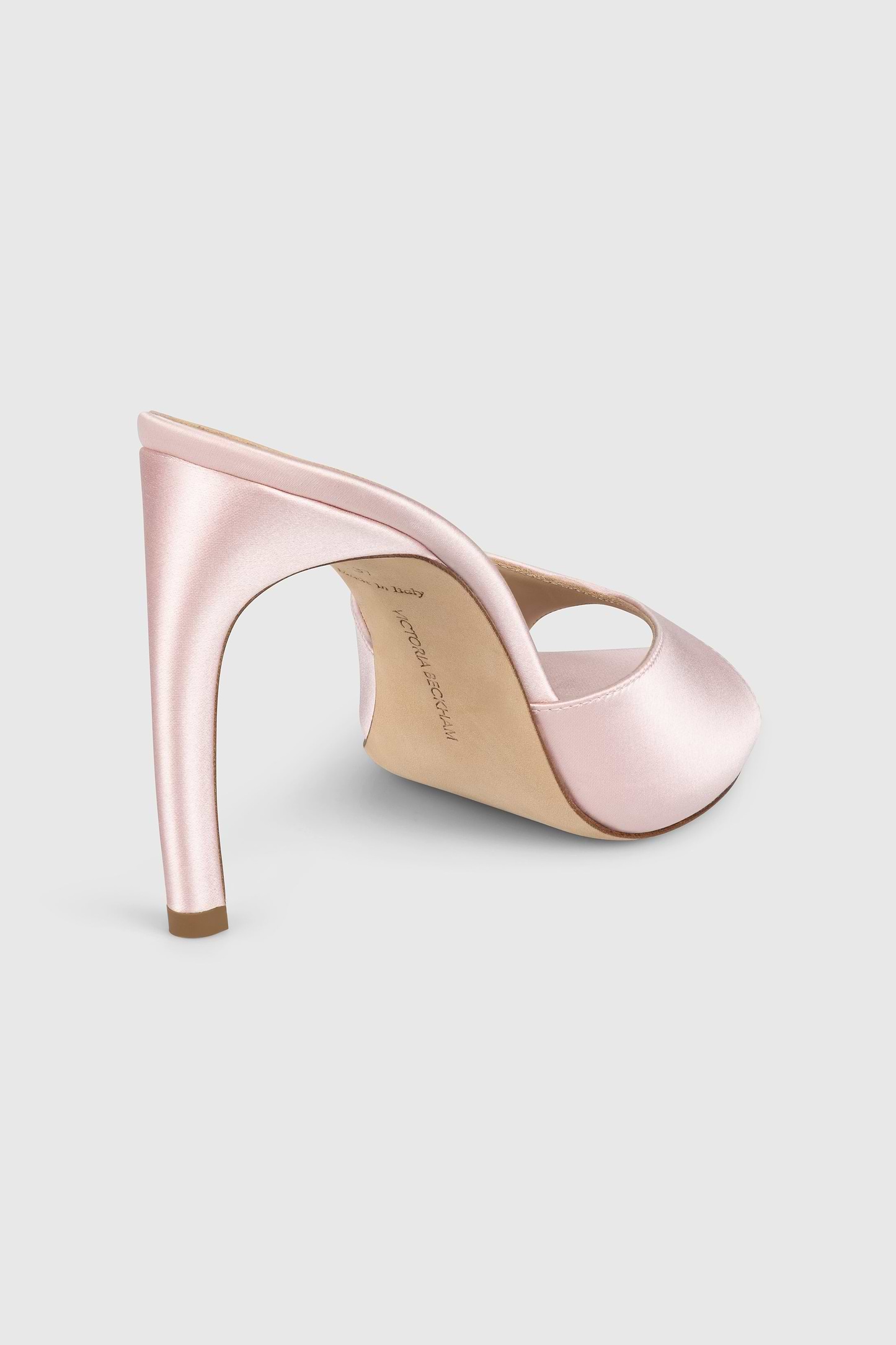 Harlow Open Toe Mule 100 Pink Satin