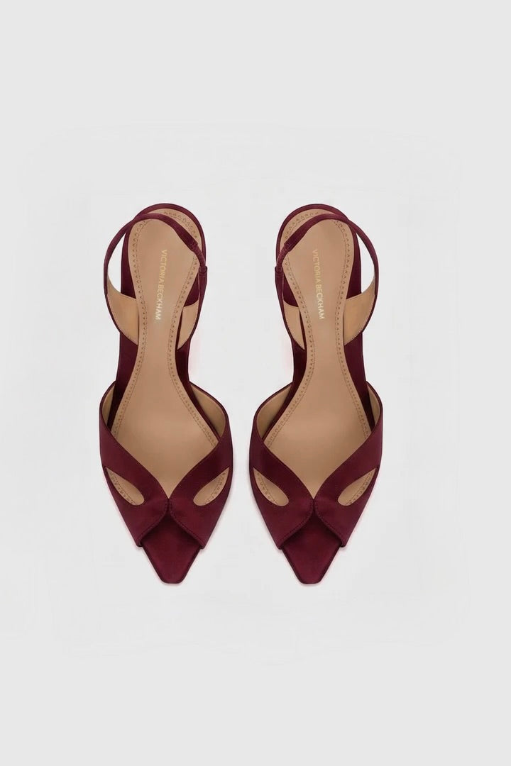 Harlow Mask Halter Back 100 Burgundy Satin