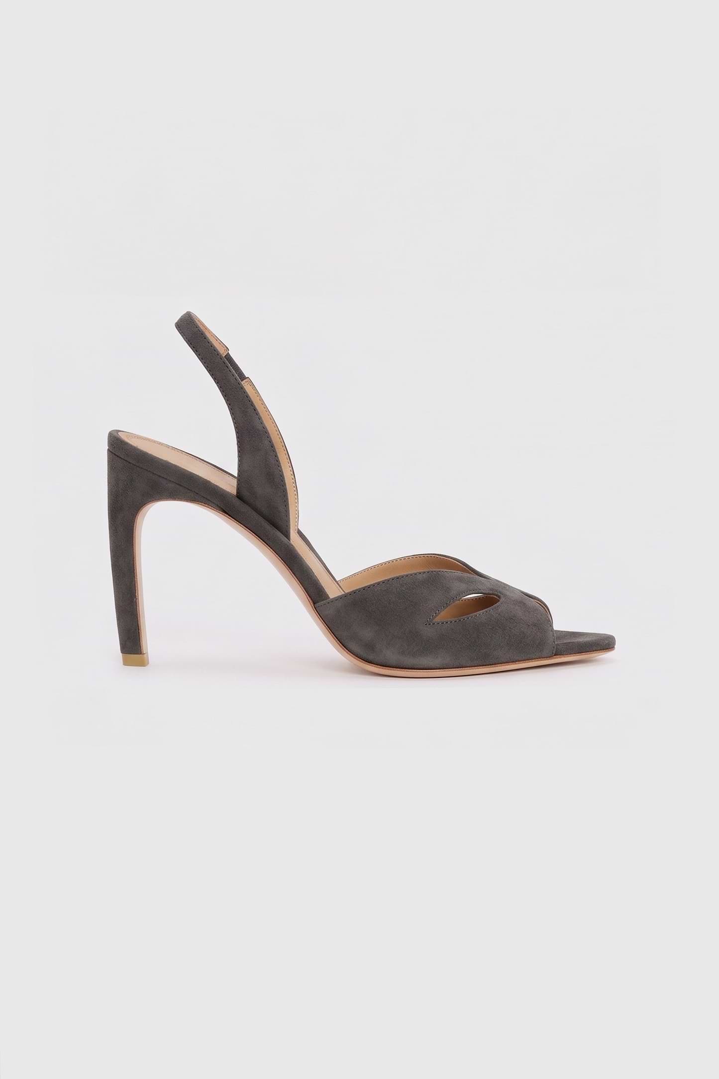 Harlow Mask Halter Back 100 Grey Suede