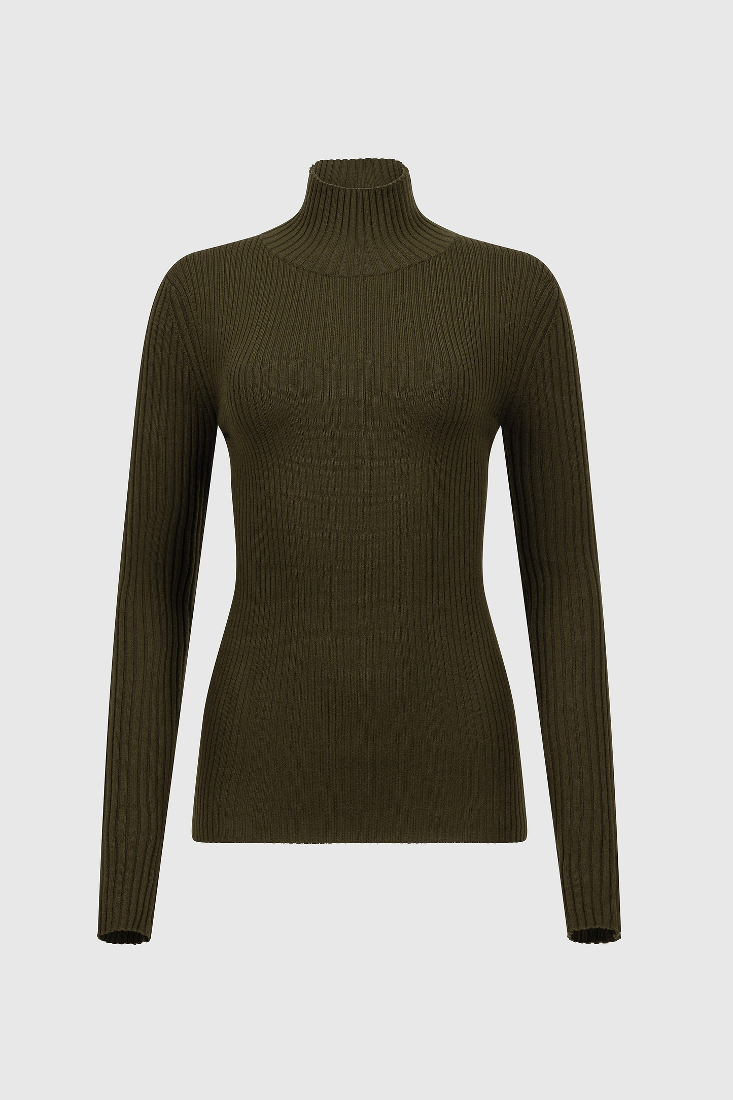 High Neck Jumper In Green
