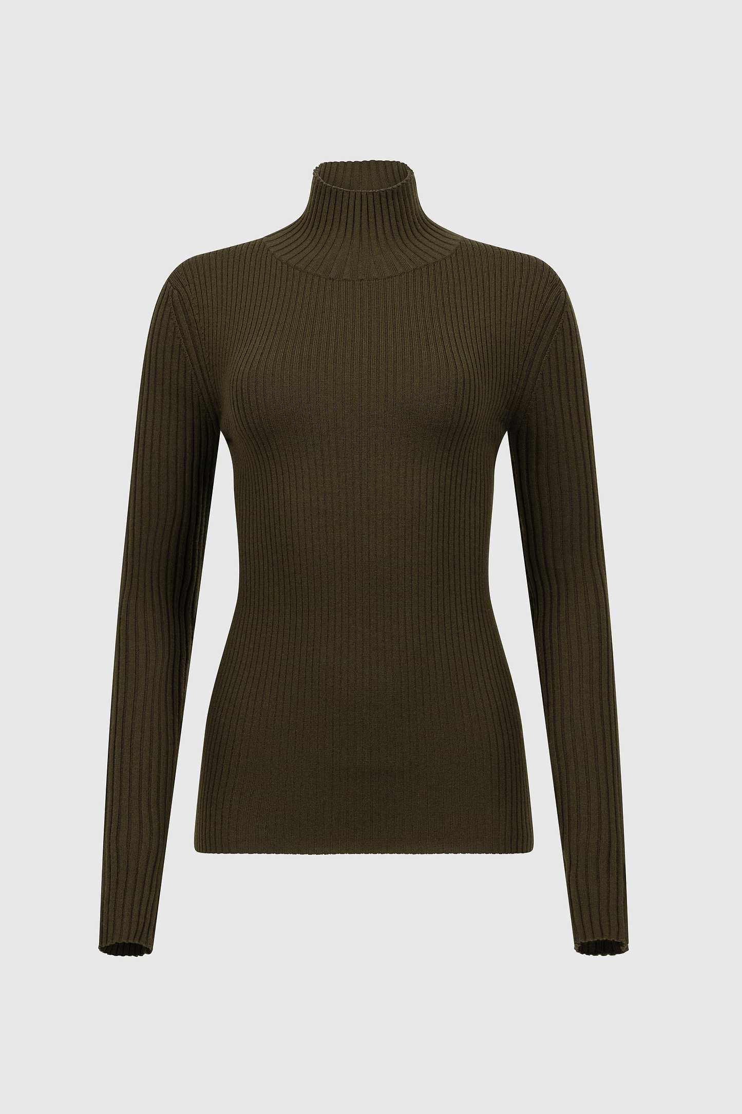 High Neck Jumper In Green
