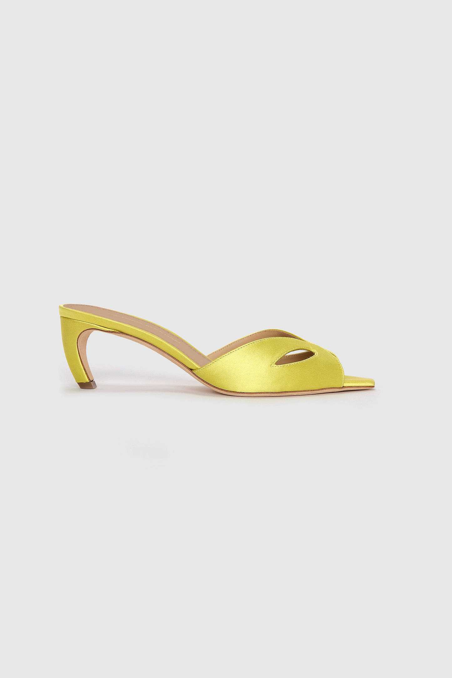Harlow Mask Mule 55 Yellow Satin