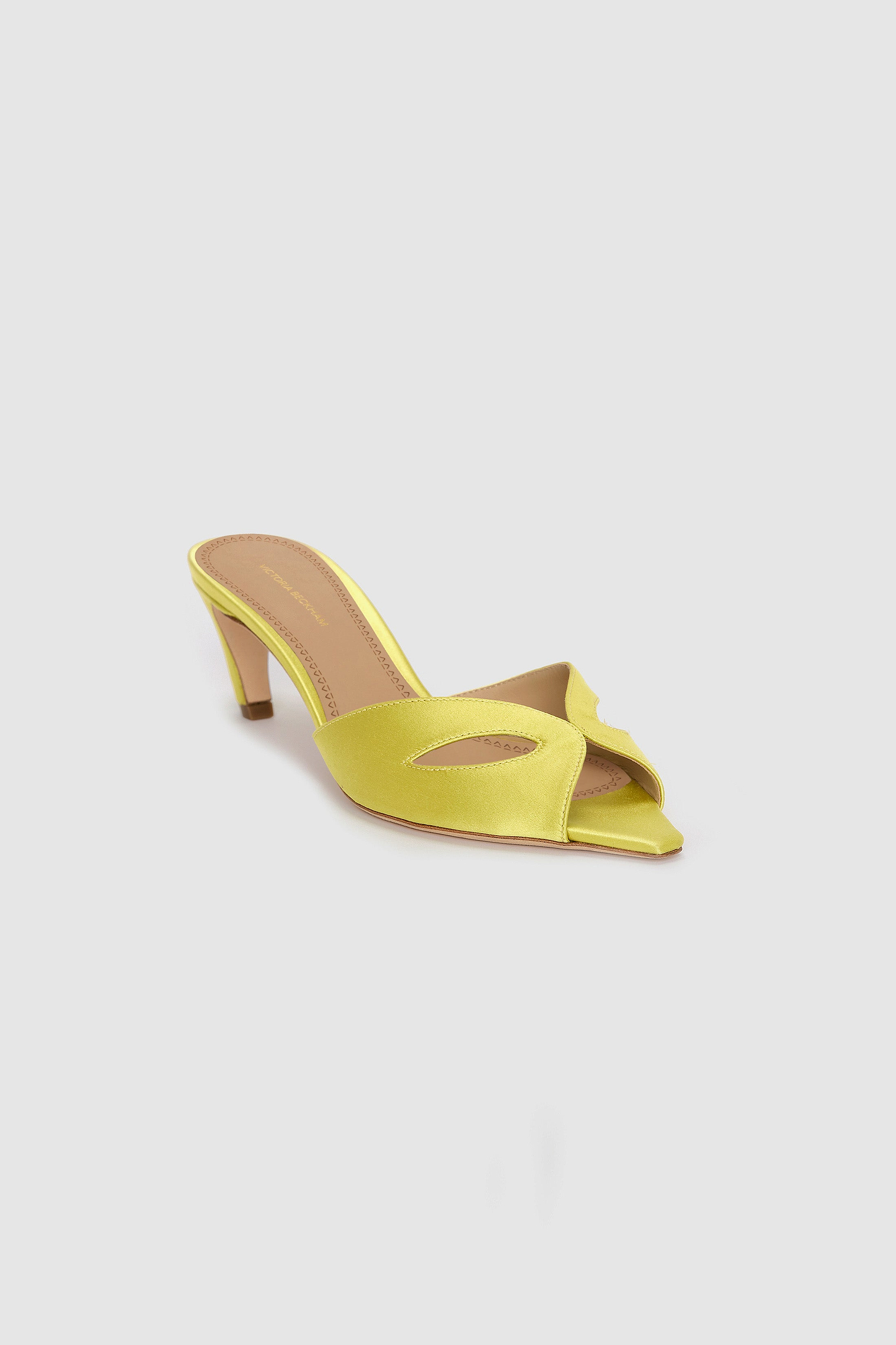 Harlow Mask Mule 55 Yellow Satin