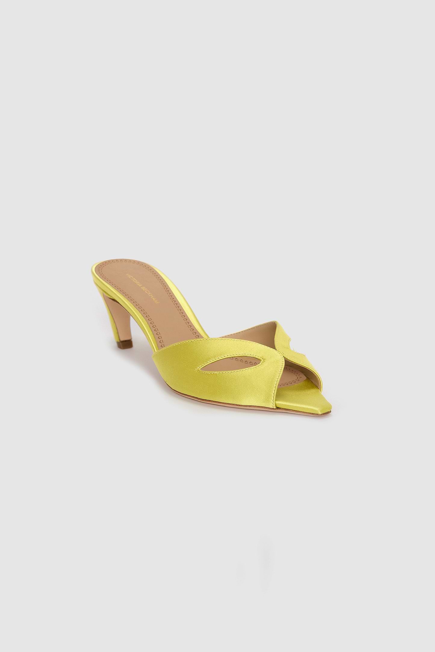 Harlow Mask Mule 55 Yellow Satin