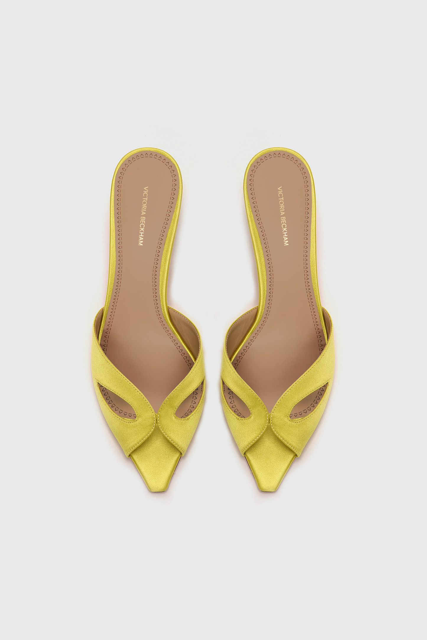 Harlow Mask Mule 55 Yellow Satin