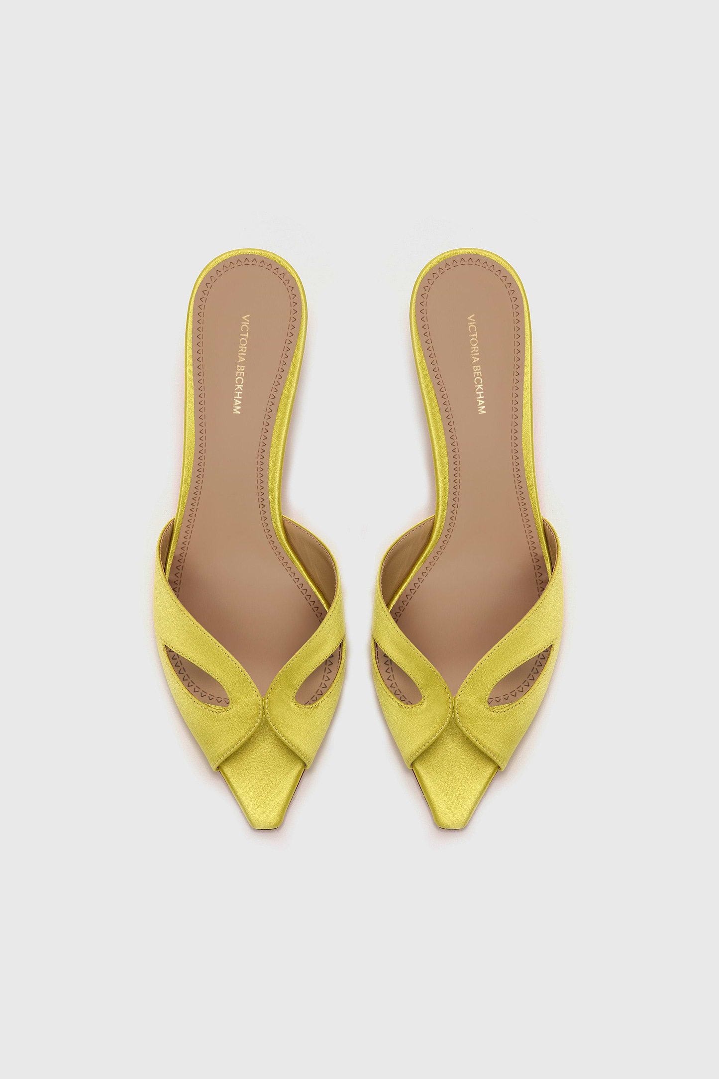 Harlow Mask Mule 55 Yellow Satin