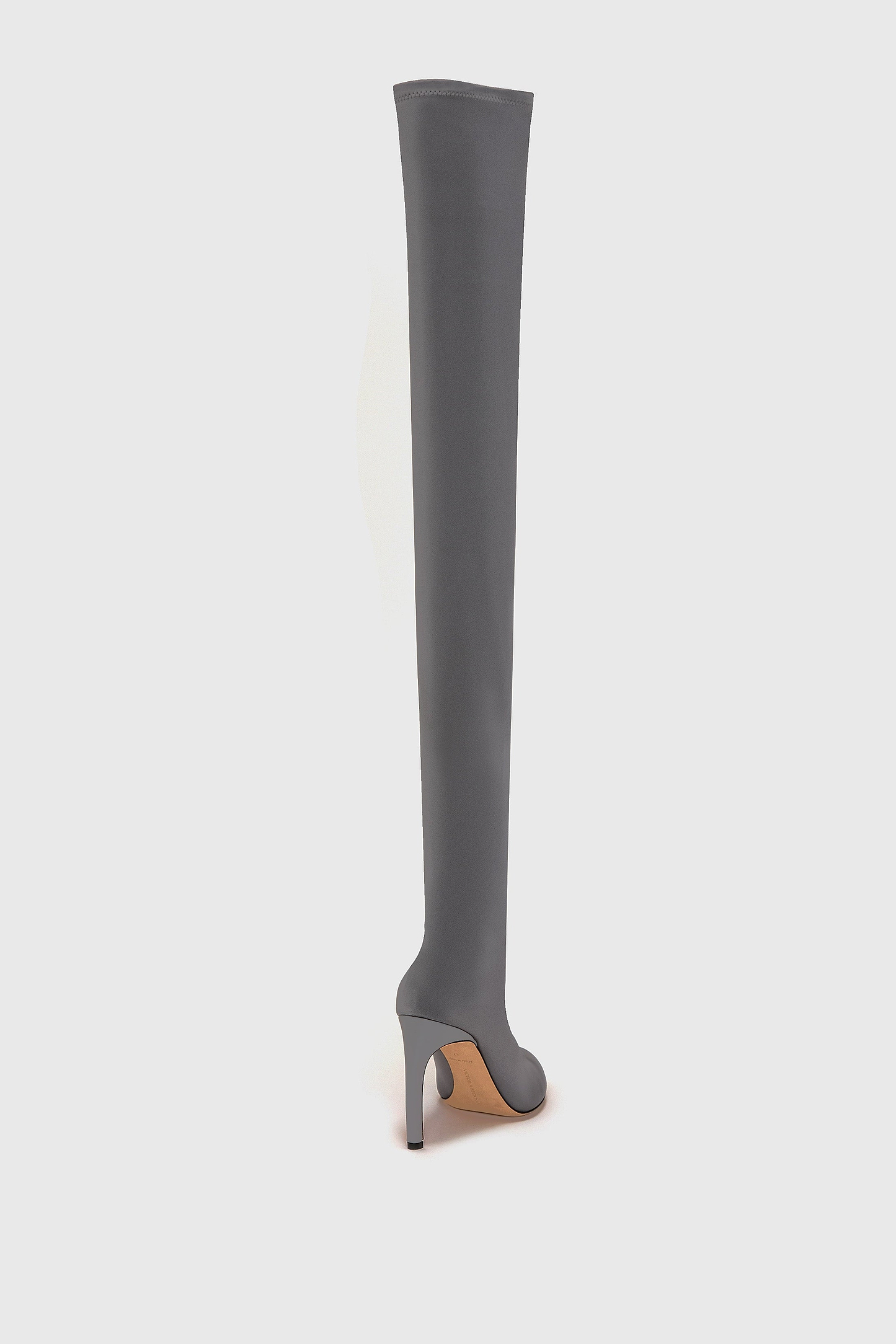 Harlow Thigh-High Boot 100 Grey Jersey