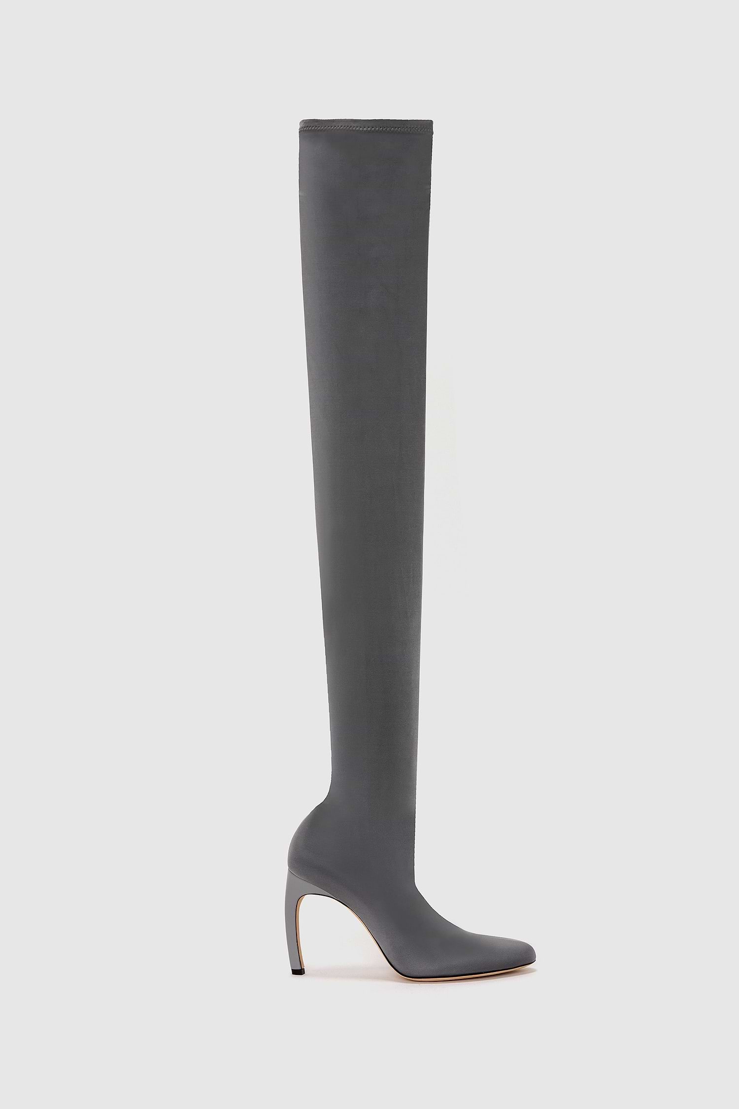 Harlow Thigh-High Boot 100 Grey Jersey