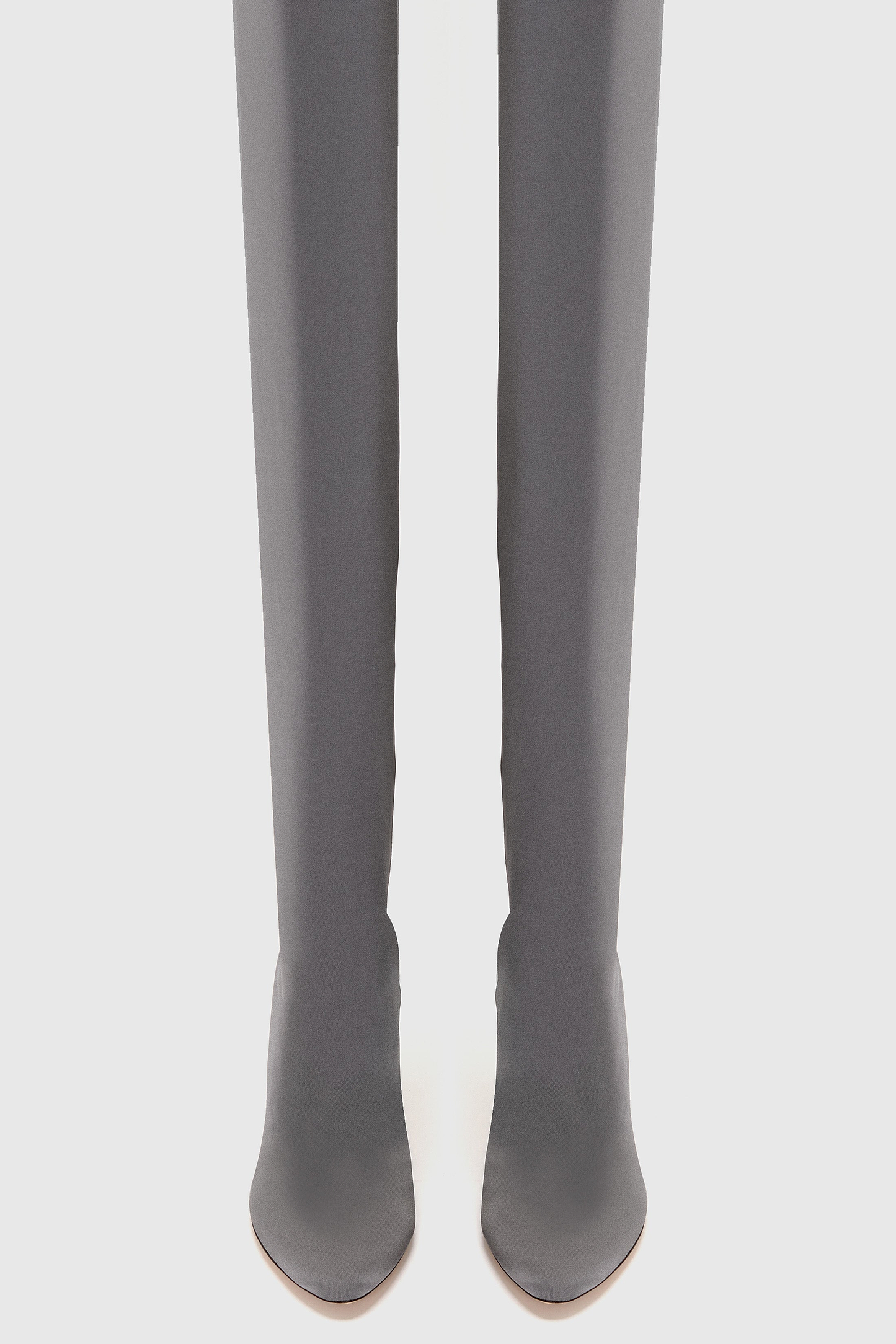 Harlow Thigh-High Boot 100 Grey Jersey