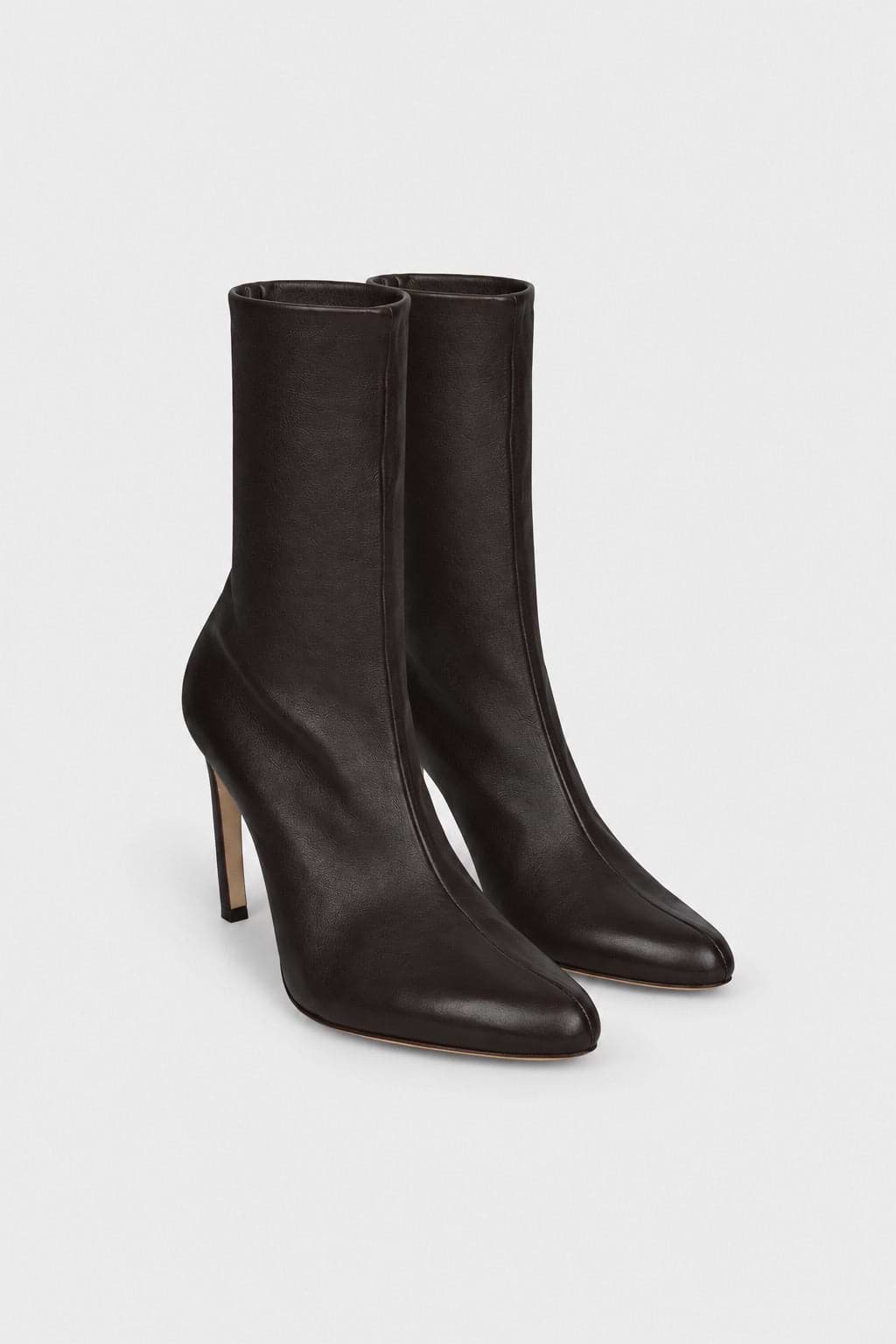 Harlow Mid Boot 100 Brown Stretch Nappa Leather