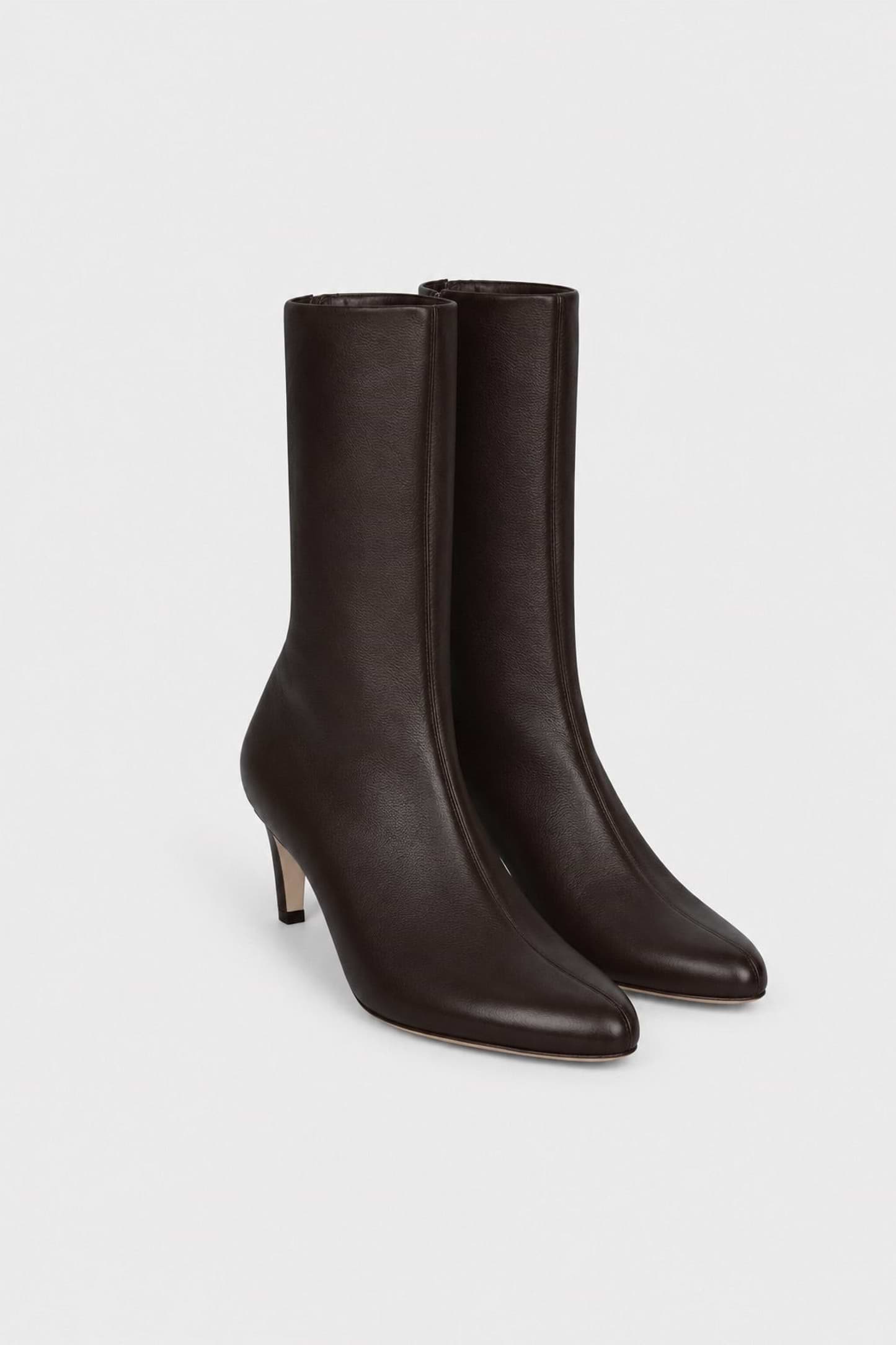 Harlow Mid Boot 55 Brown Stretch Nappa Leather