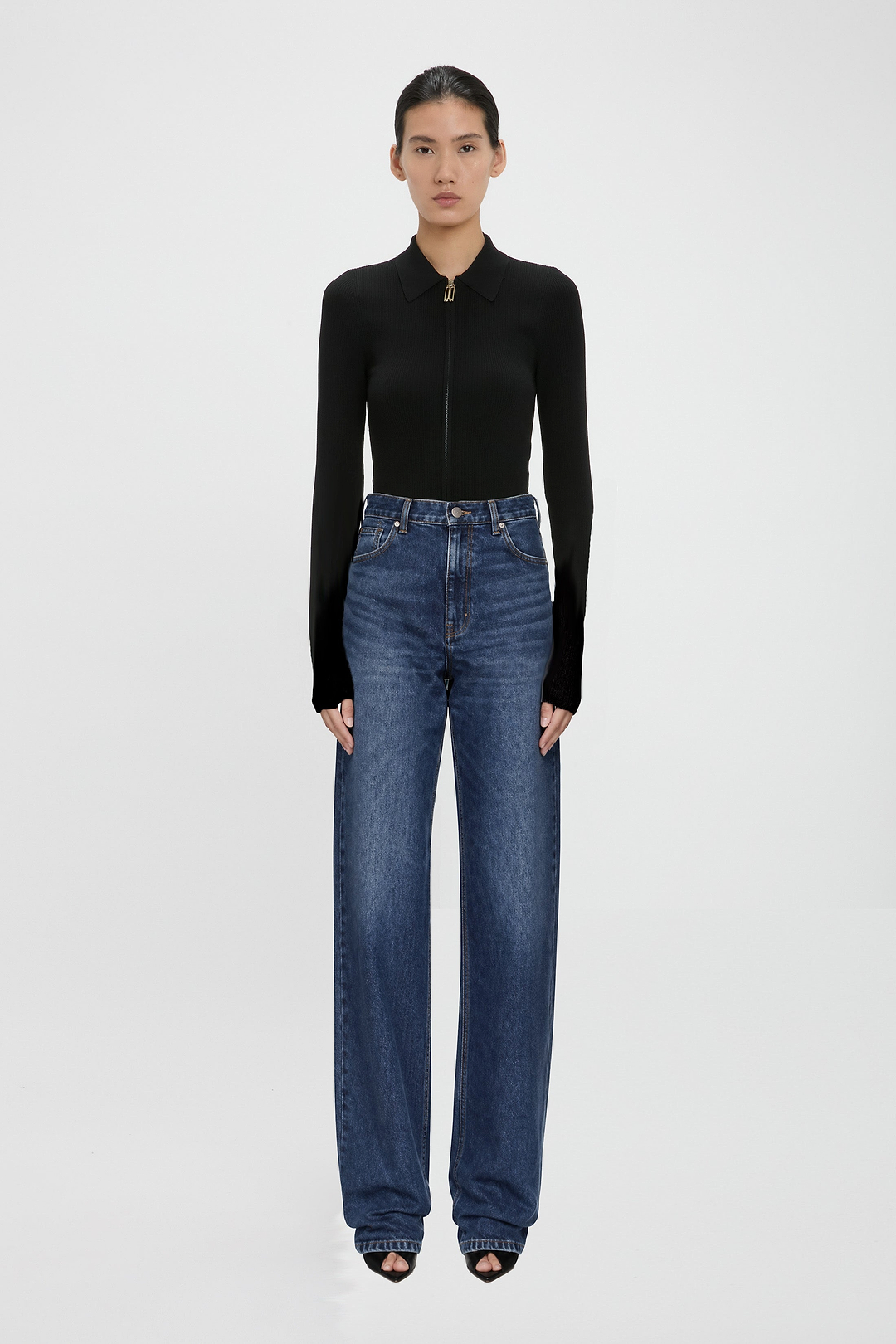 High Waist Jean Mid Wash