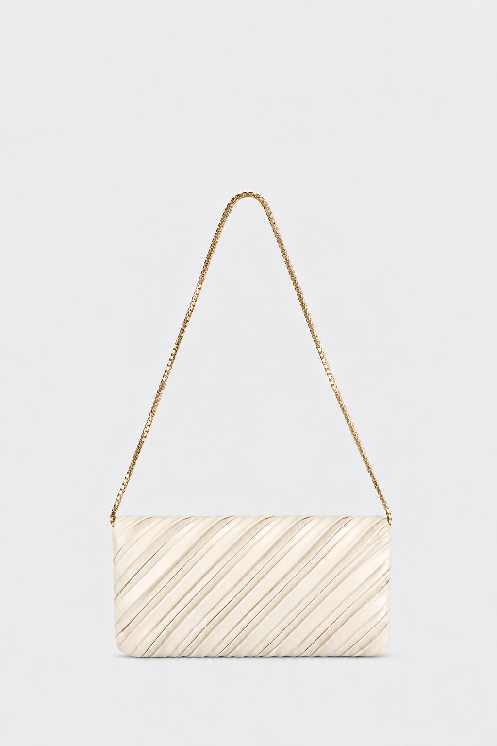 Soft Dorian Chain Baguette Ceramic Pleated Nappa