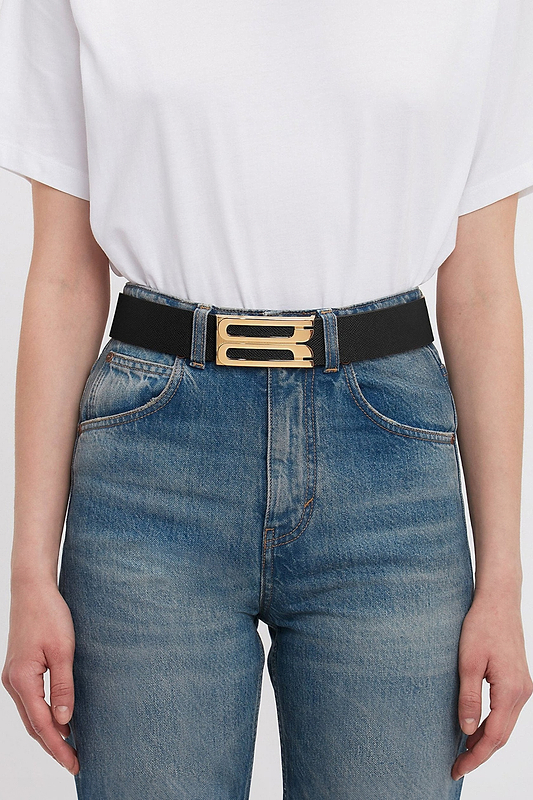 Dorian Frame Belt Jumbo 40mm Black Grainy Calf Leather