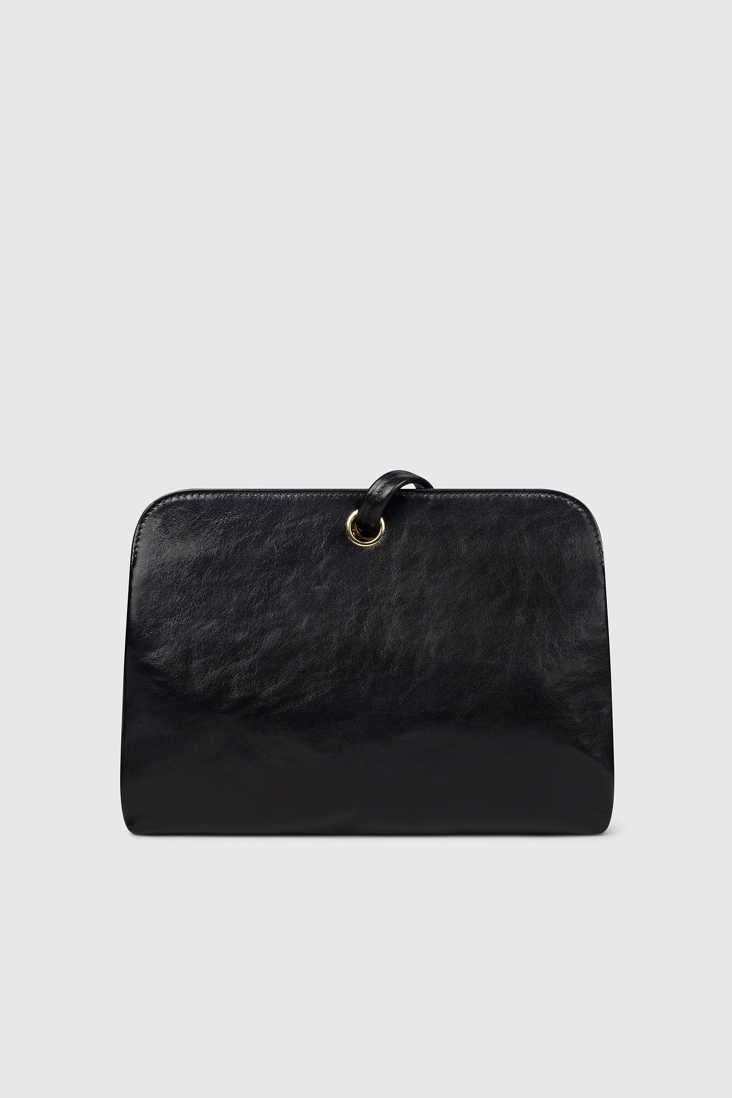 Kizette Clutch Black Supple Shine Leather