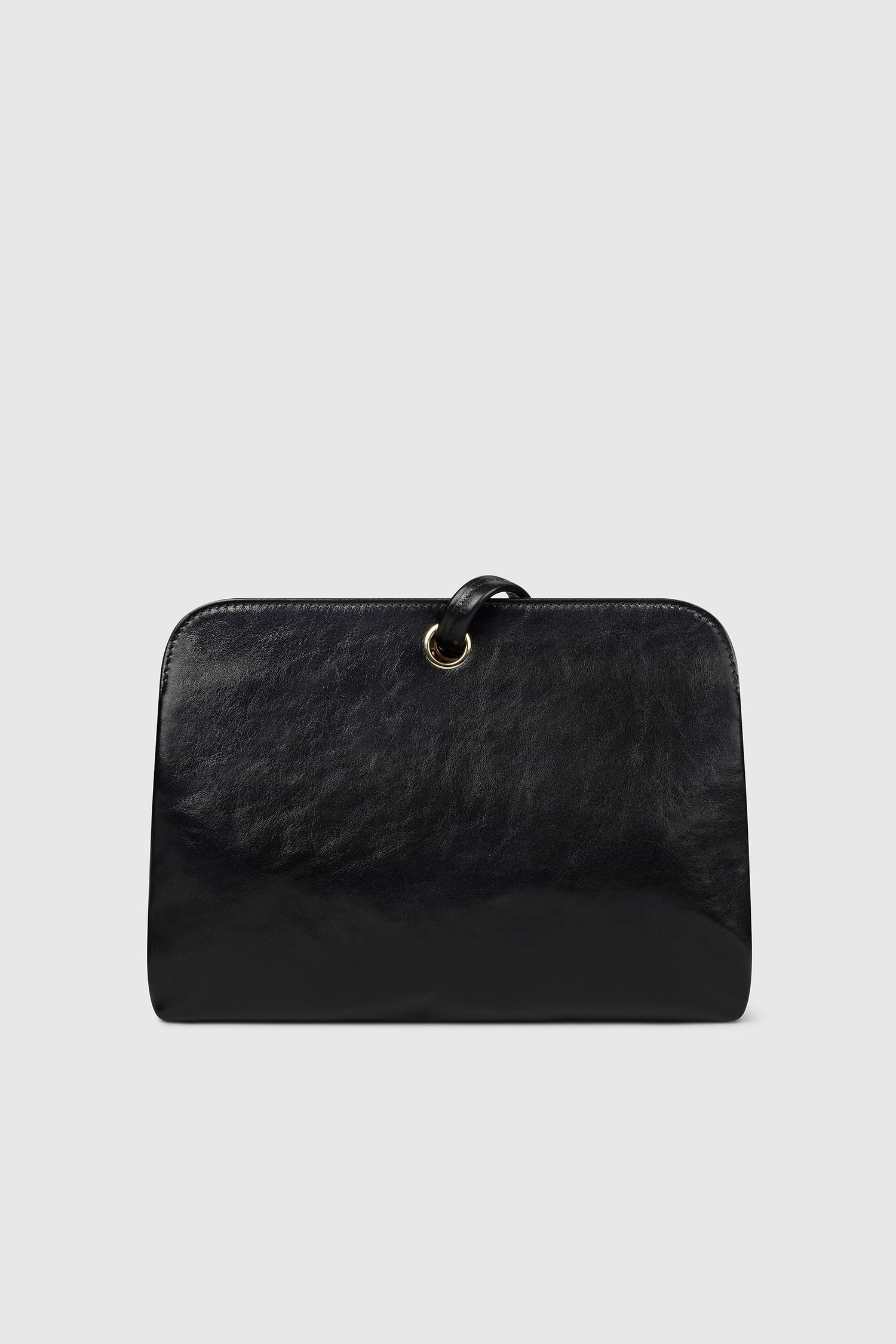 Kizette Clutch Black Supple Shine Leather