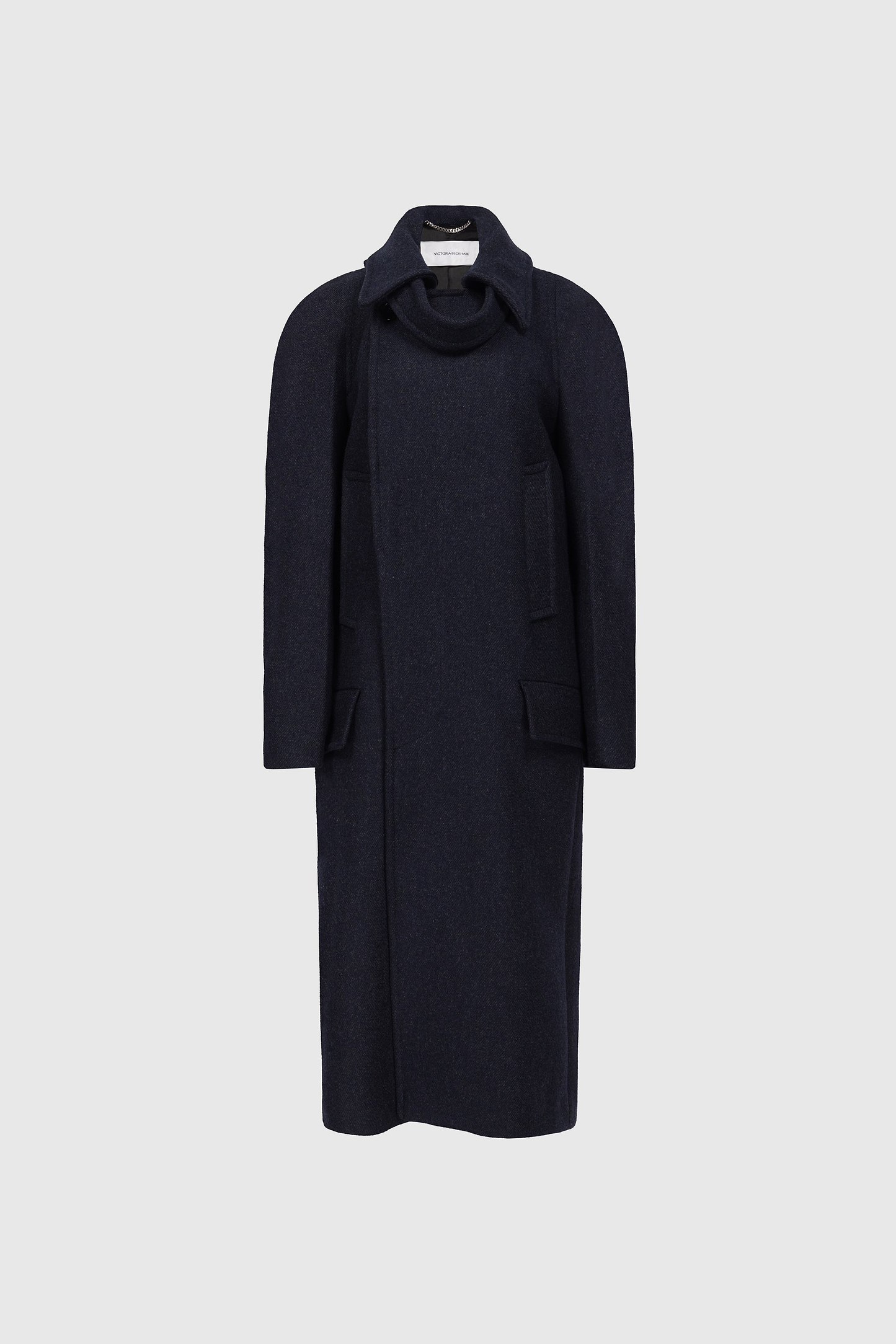 Latched Raglan Coat In Navy