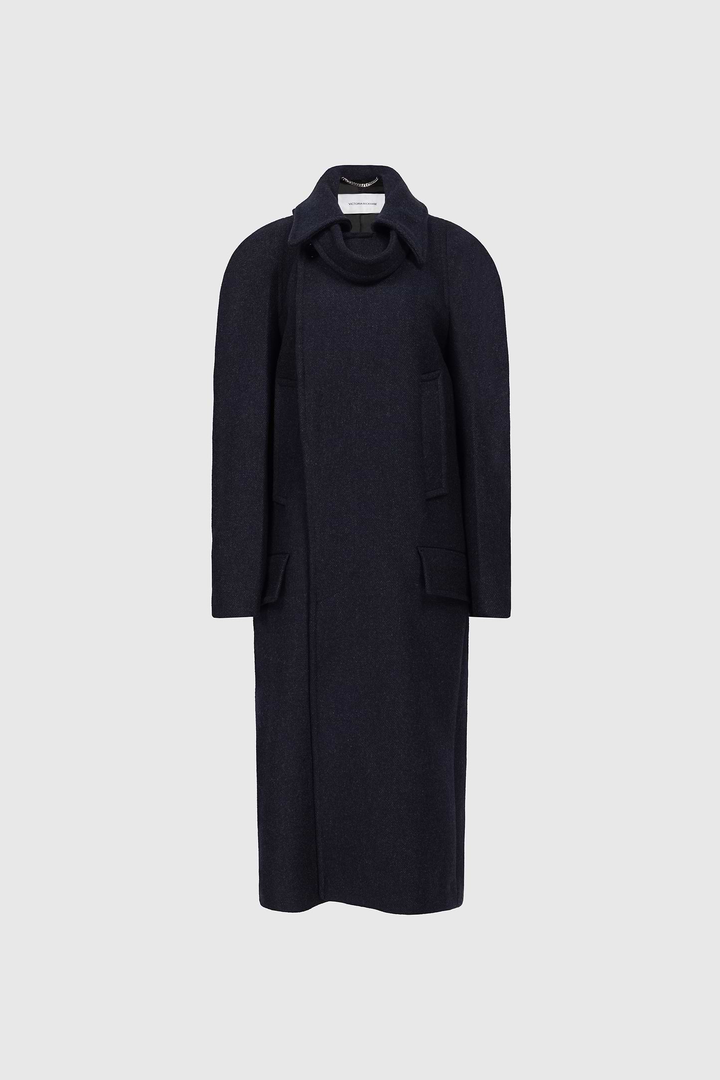 Latched Raglan Coat In Navy
