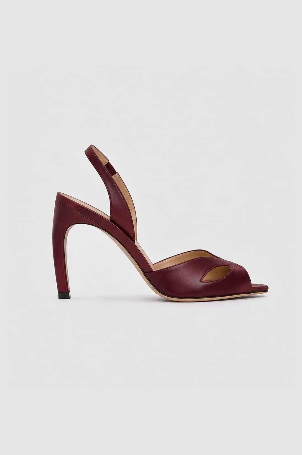 Harlow Mask Halter Back 100 Burgundy Nappa Leather