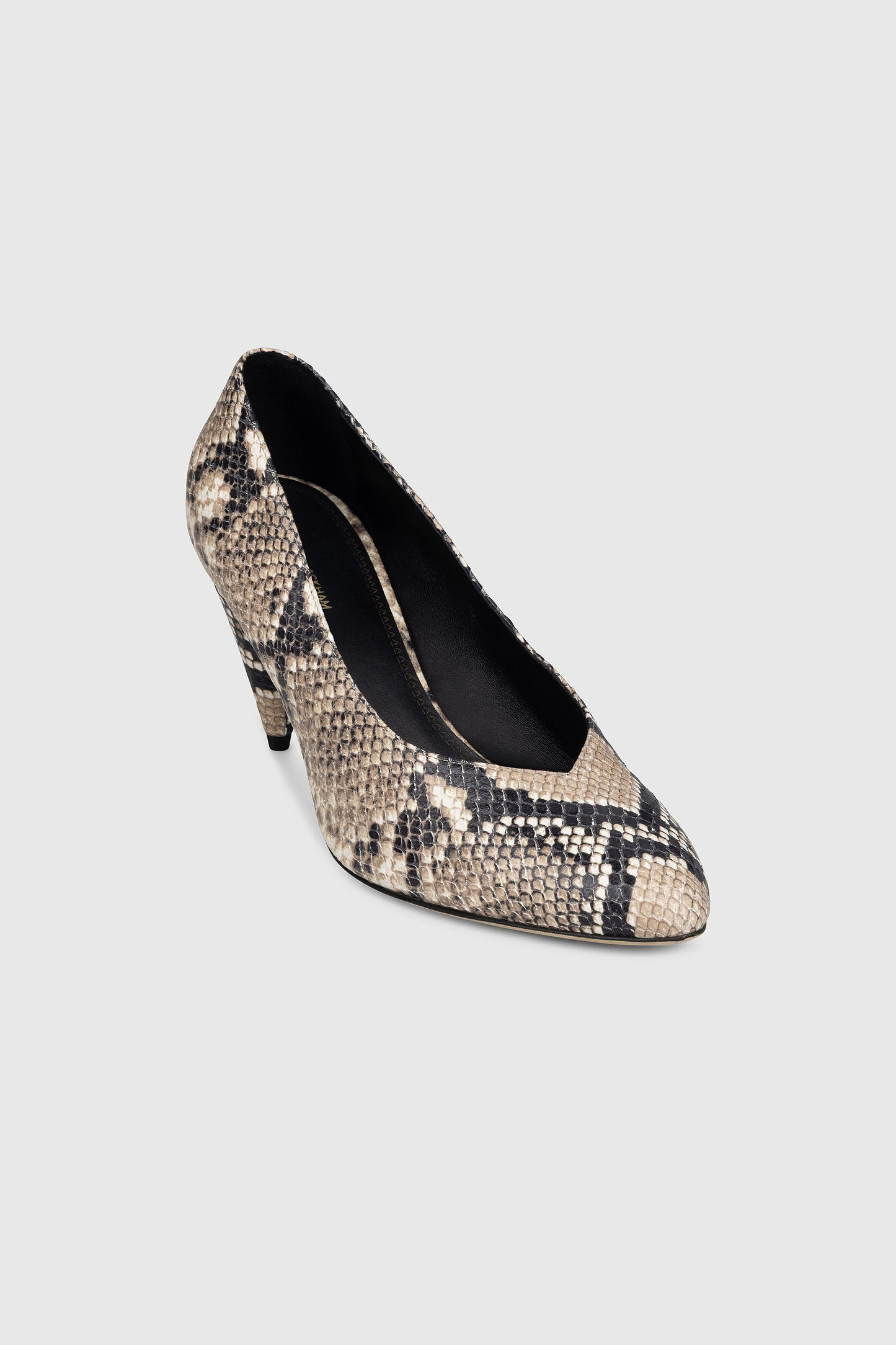 Maverick Pump 80 Natural Brown Snake Print Leather