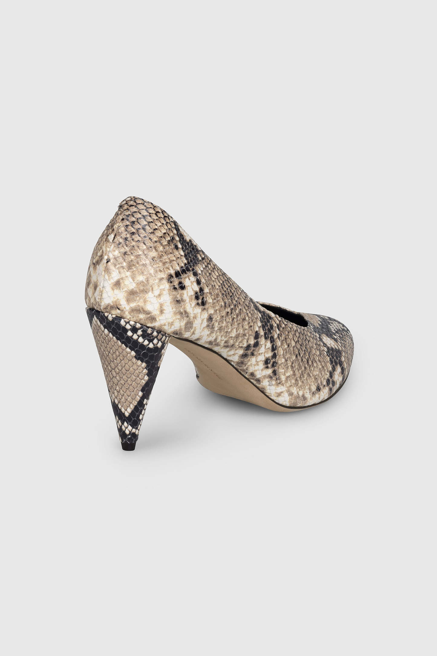 Maverick Pump 80 Natural Brown Snake Print Leather