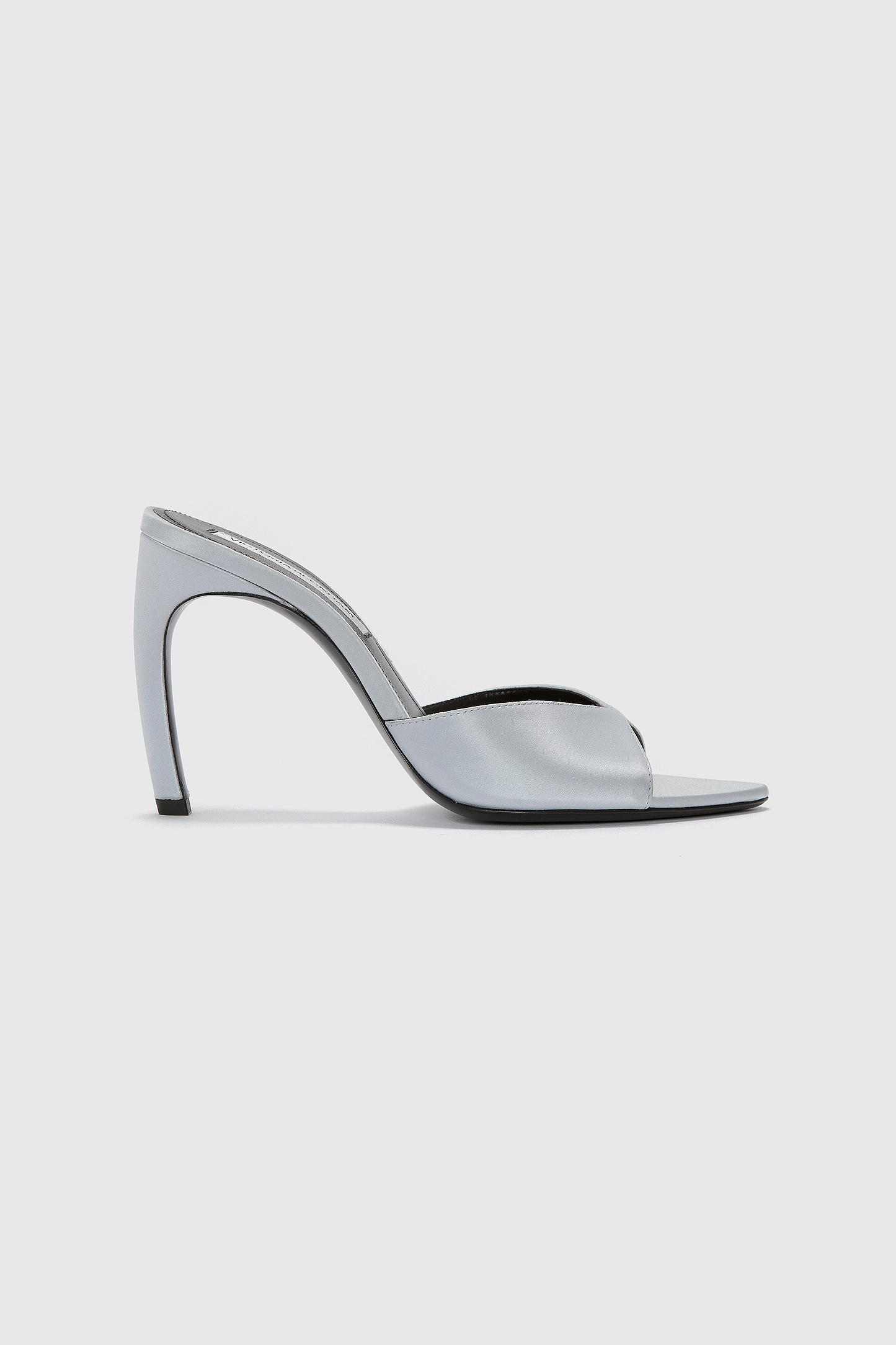 Harlow Open Toe Mule 100 Magnesium Satin